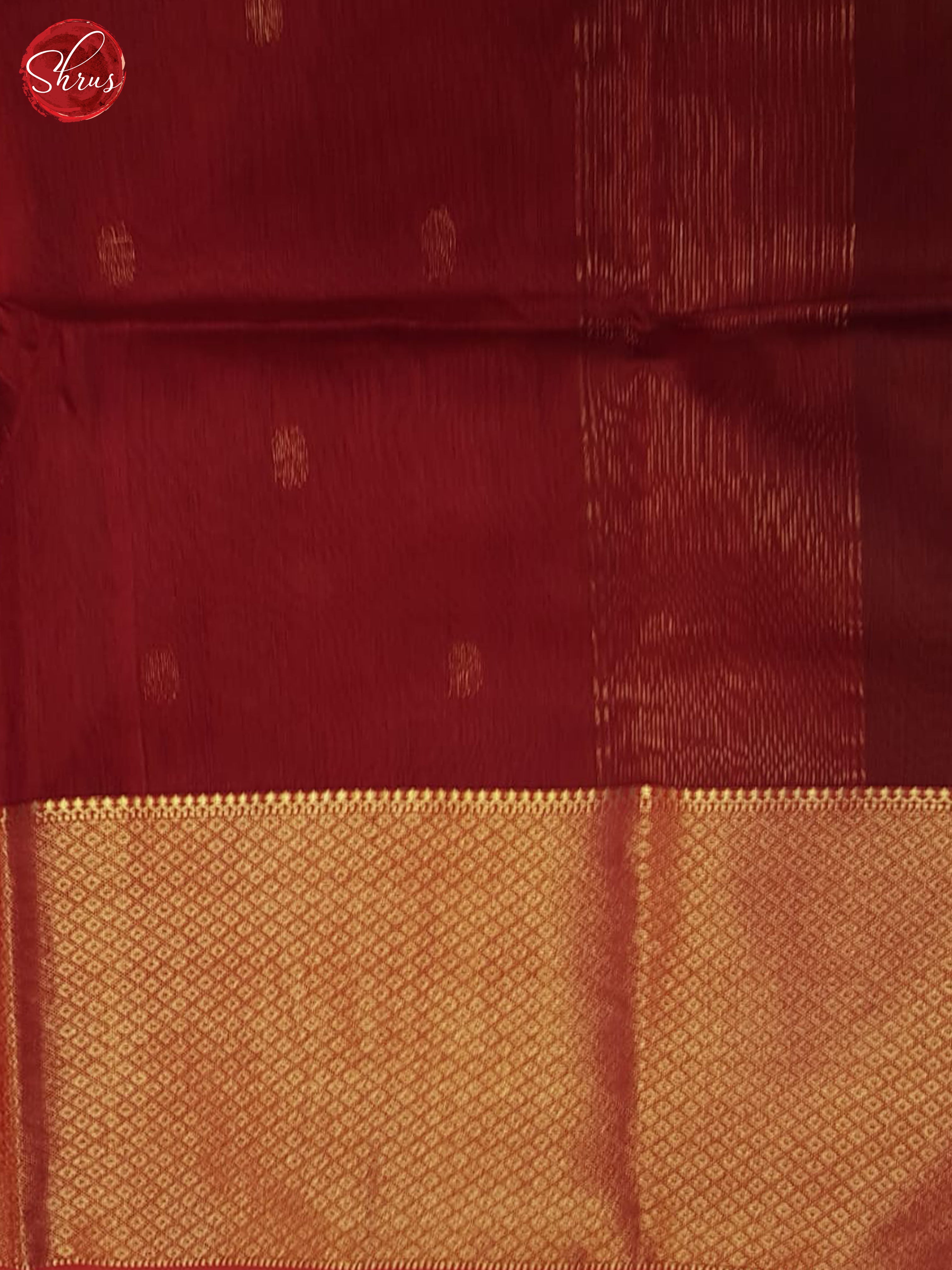 Green & Red - Maheshwari silkcotton Saree - Shop on ShrusEternity.com