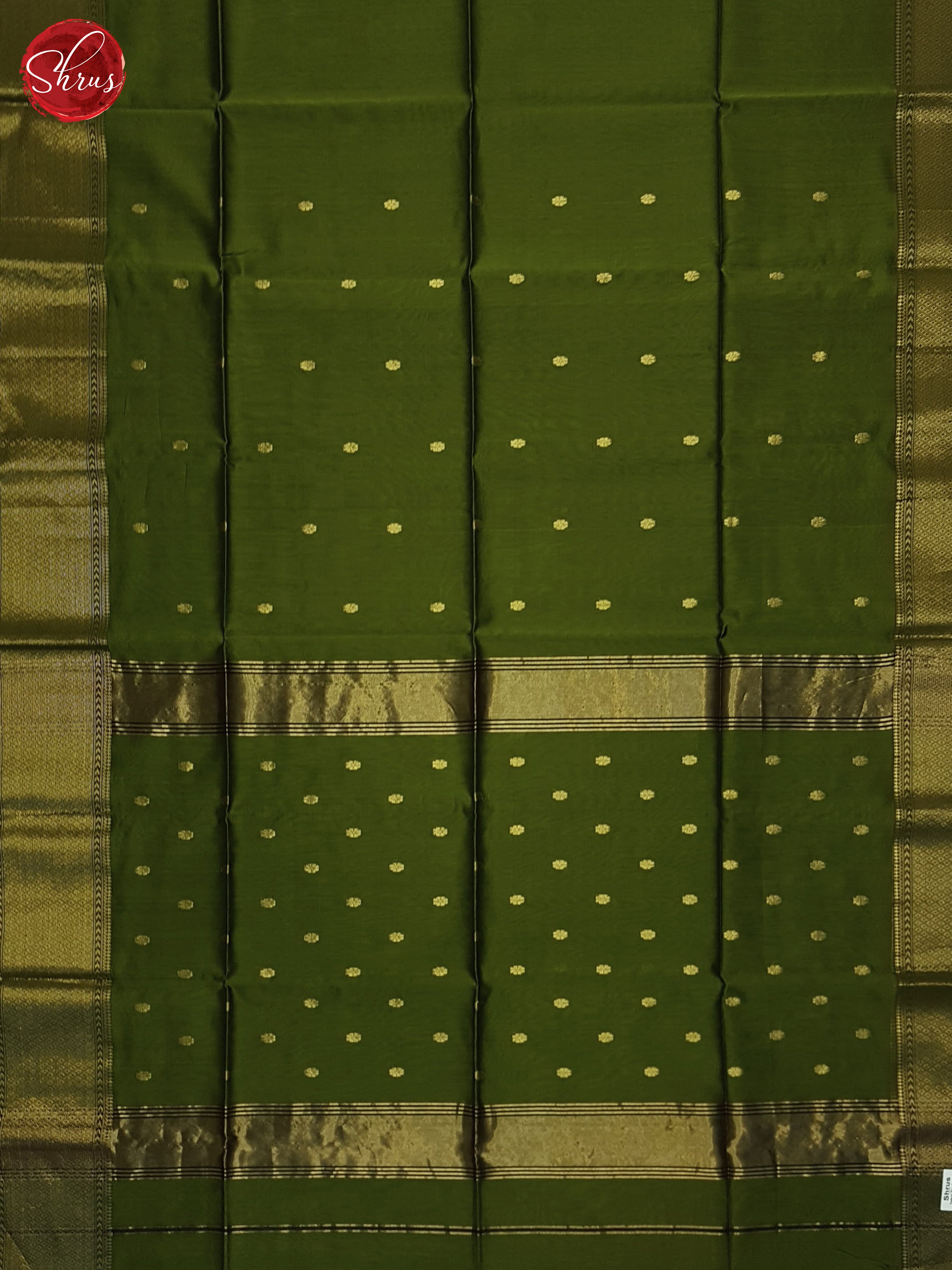 Green(Single Tone)- Maheshwari Silk Cotton Saree - Shop on ShrusEternity.com