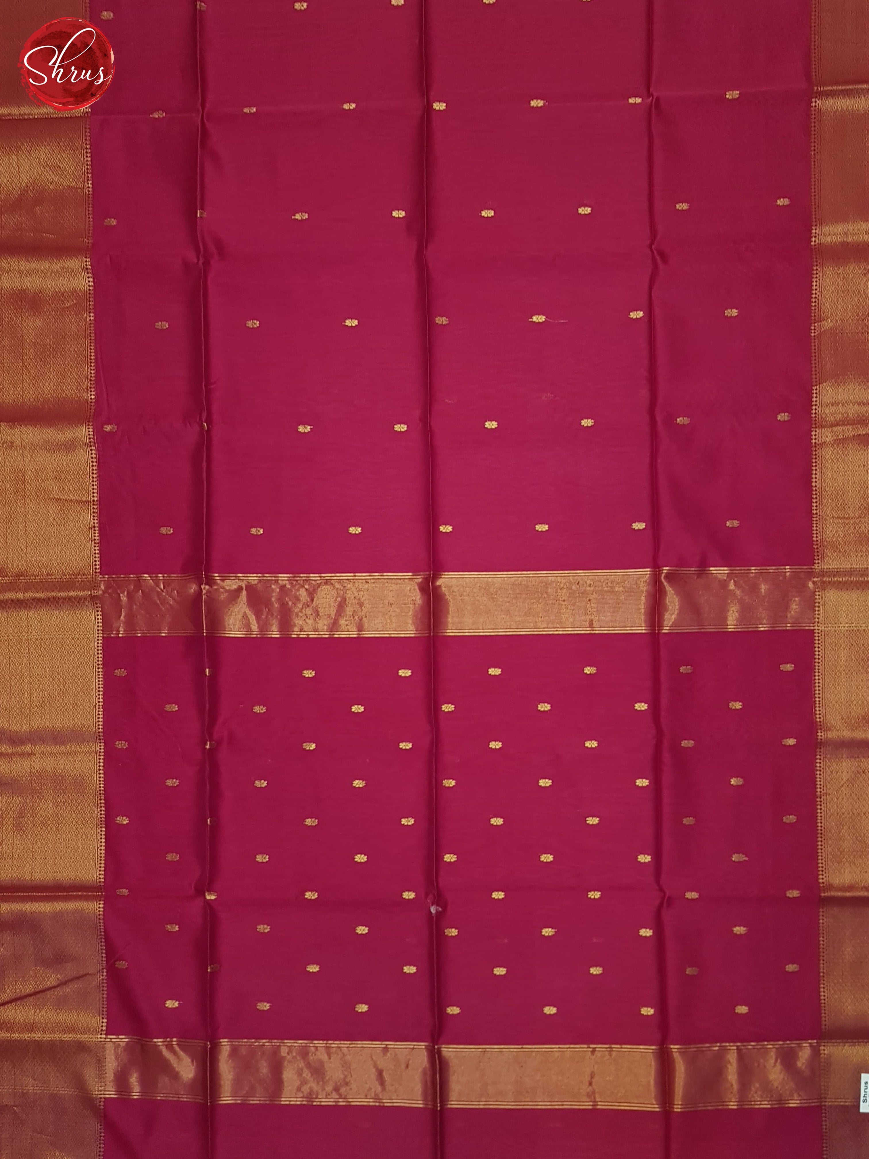 Pink(Single Tone) - Maheshwari Silk Cotton Saree - Shop on ShrusEternity.com