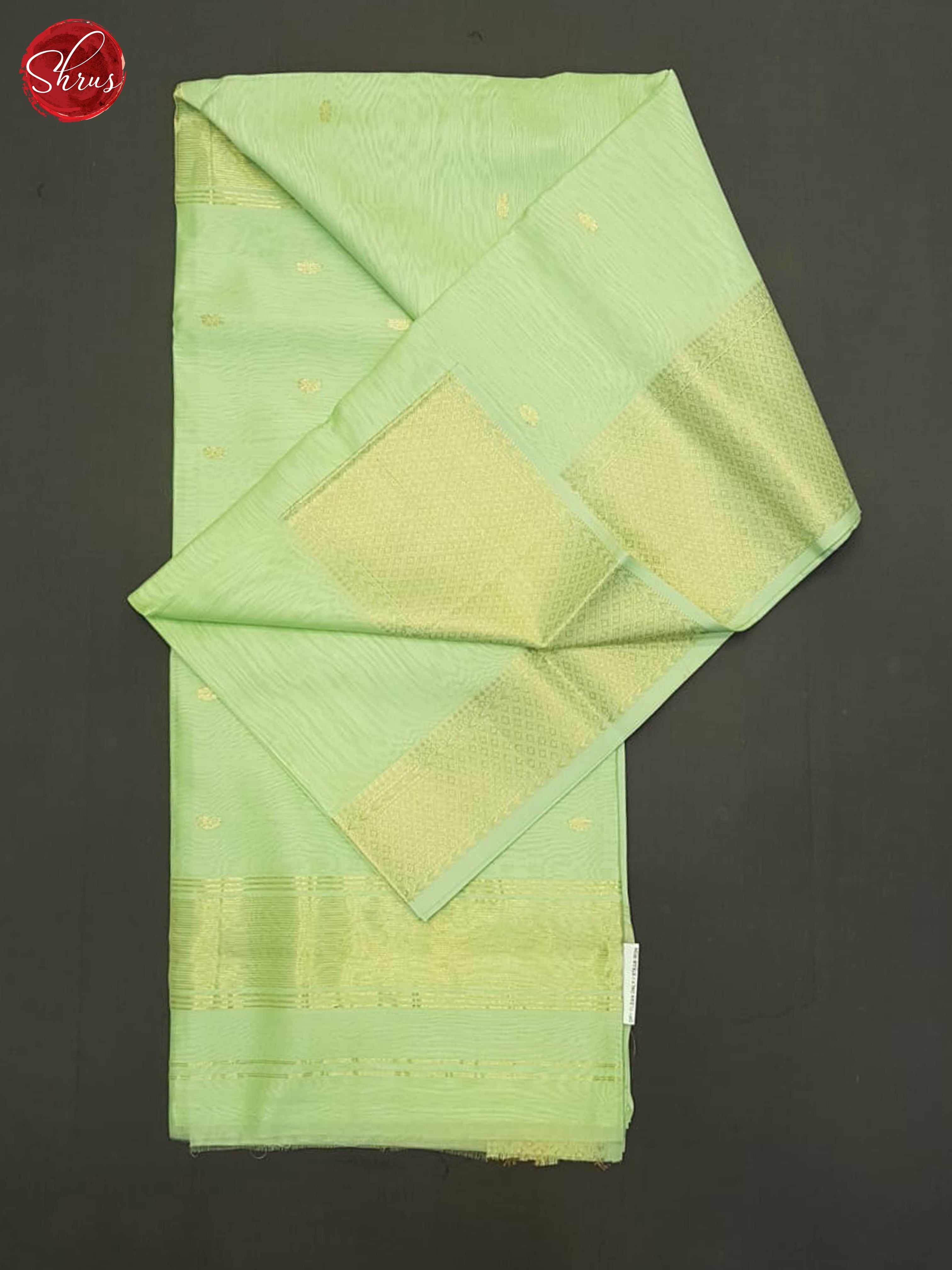 Pista Green(Single Tone) - Maheshwari silkcotton Saree - Shop on ShrusEternity.com