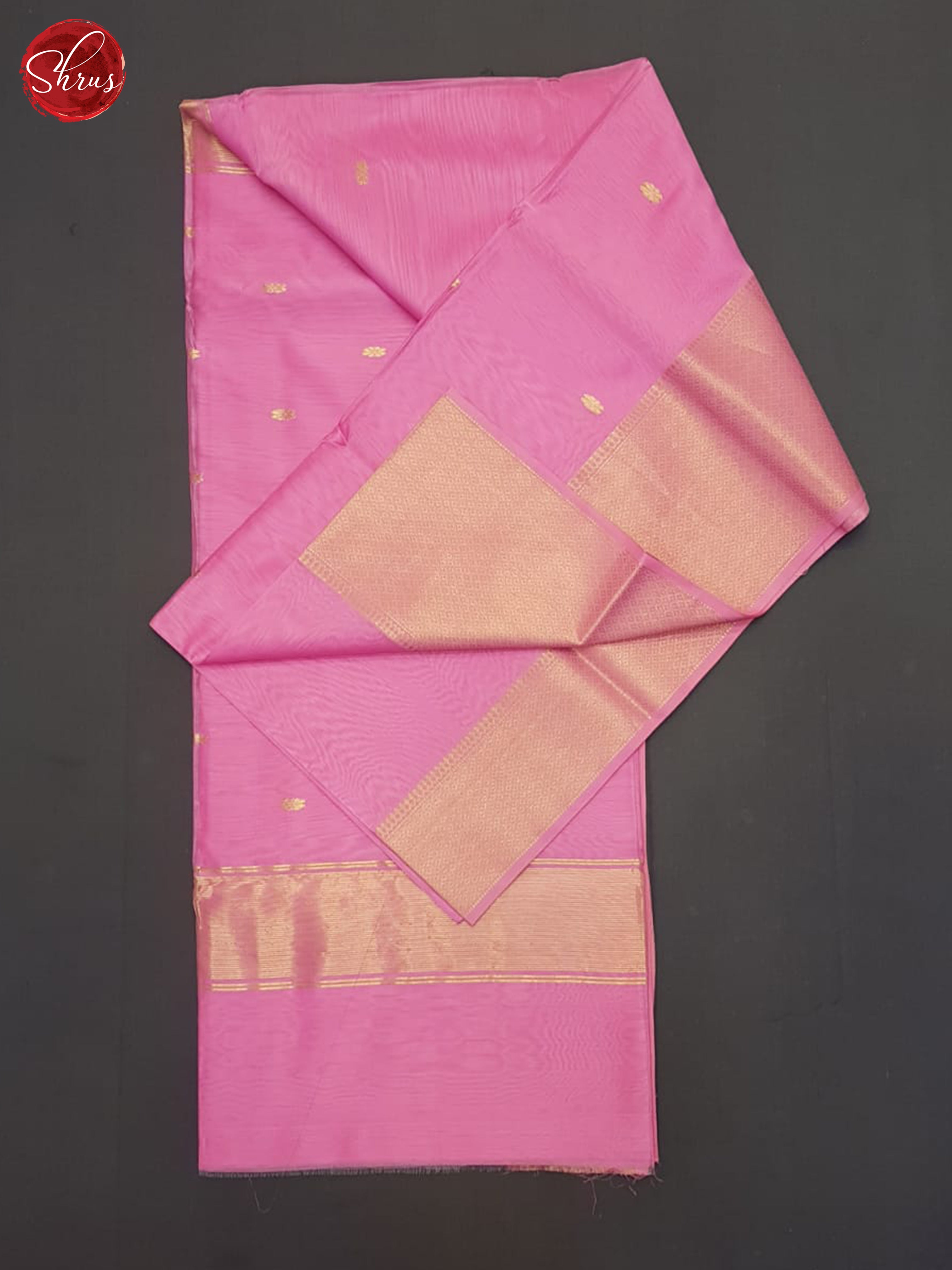 Pink(Single Tone) - Maheshwari silkcotton Saree - Shop on ShrusEternity.com