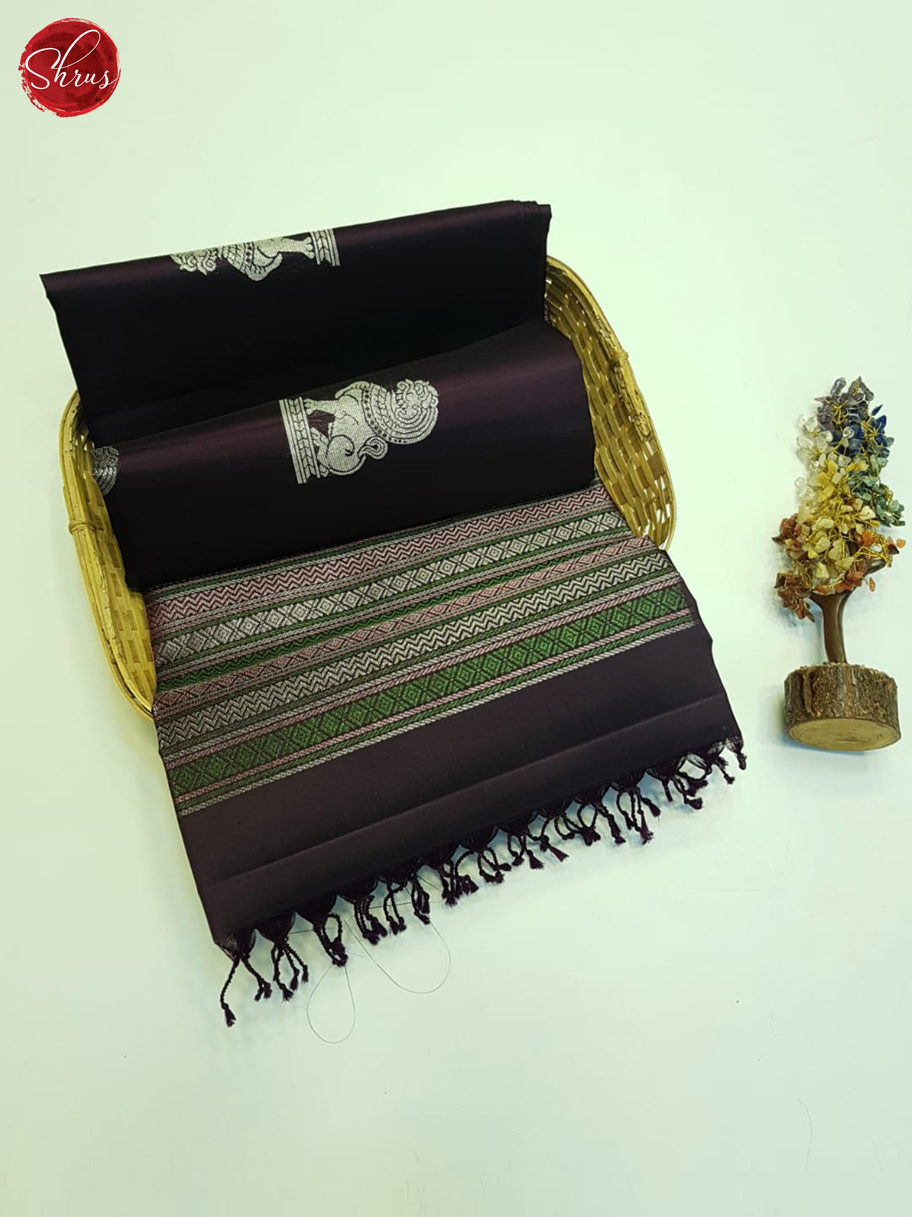 Jamun Fruit(SIngle Tone)- Soft Silk Saree - Shop on ShrusEternity.com