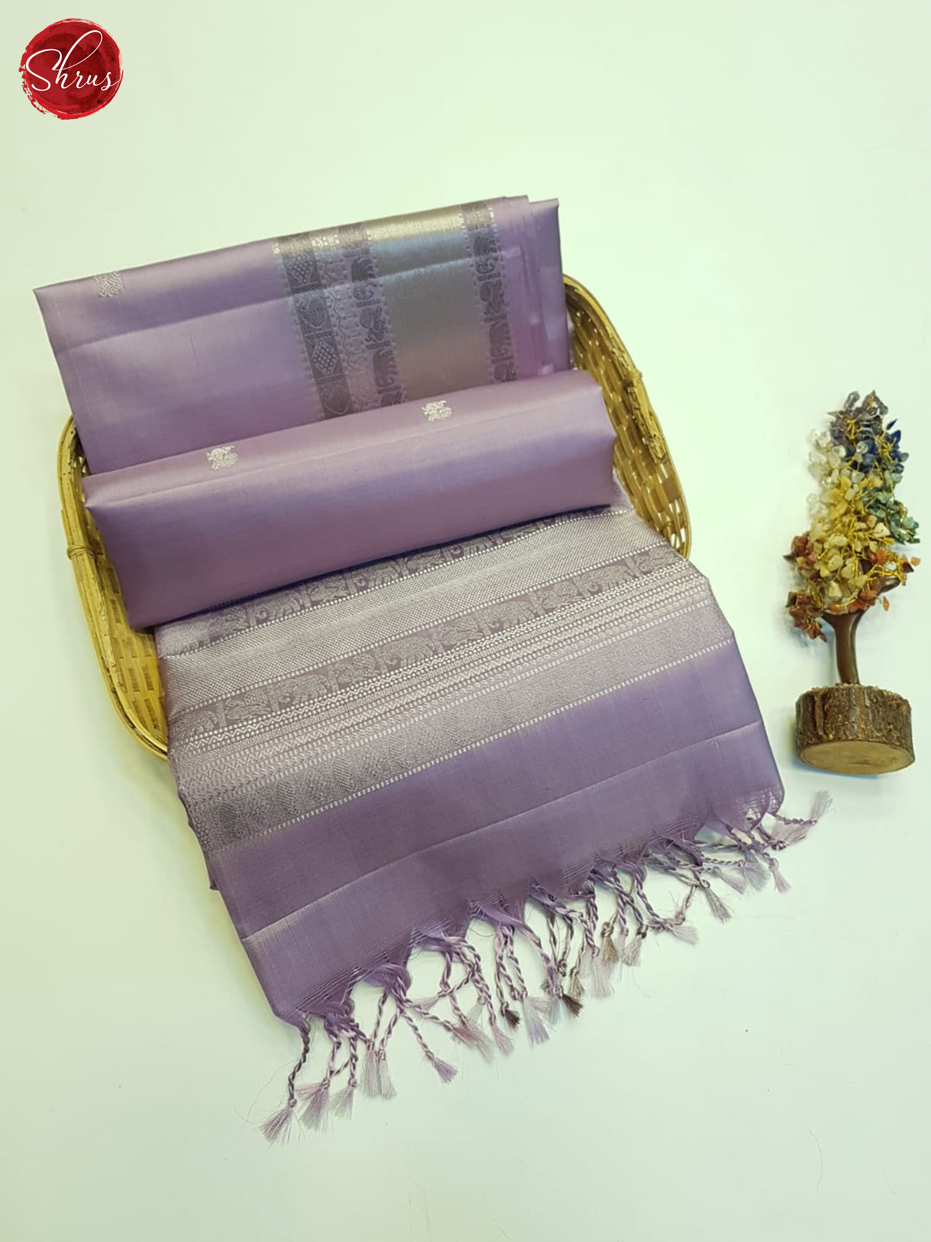 Mild Lavender(single Tone)- Soft silk Saree - Shop on ShrusEternity.com