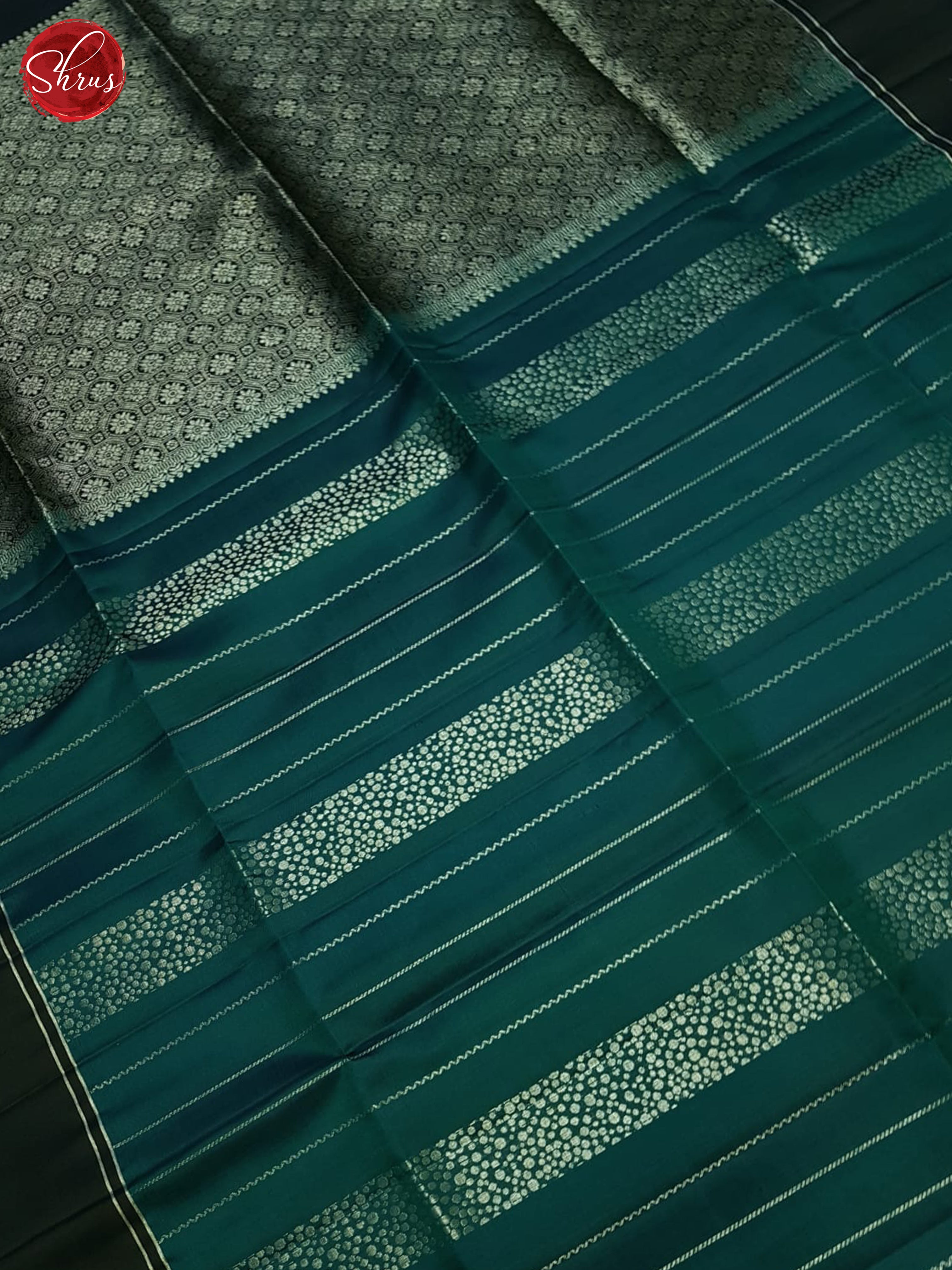 German Blue And Blue- Soft Silk Saree - Shop on ShrusEternity.com