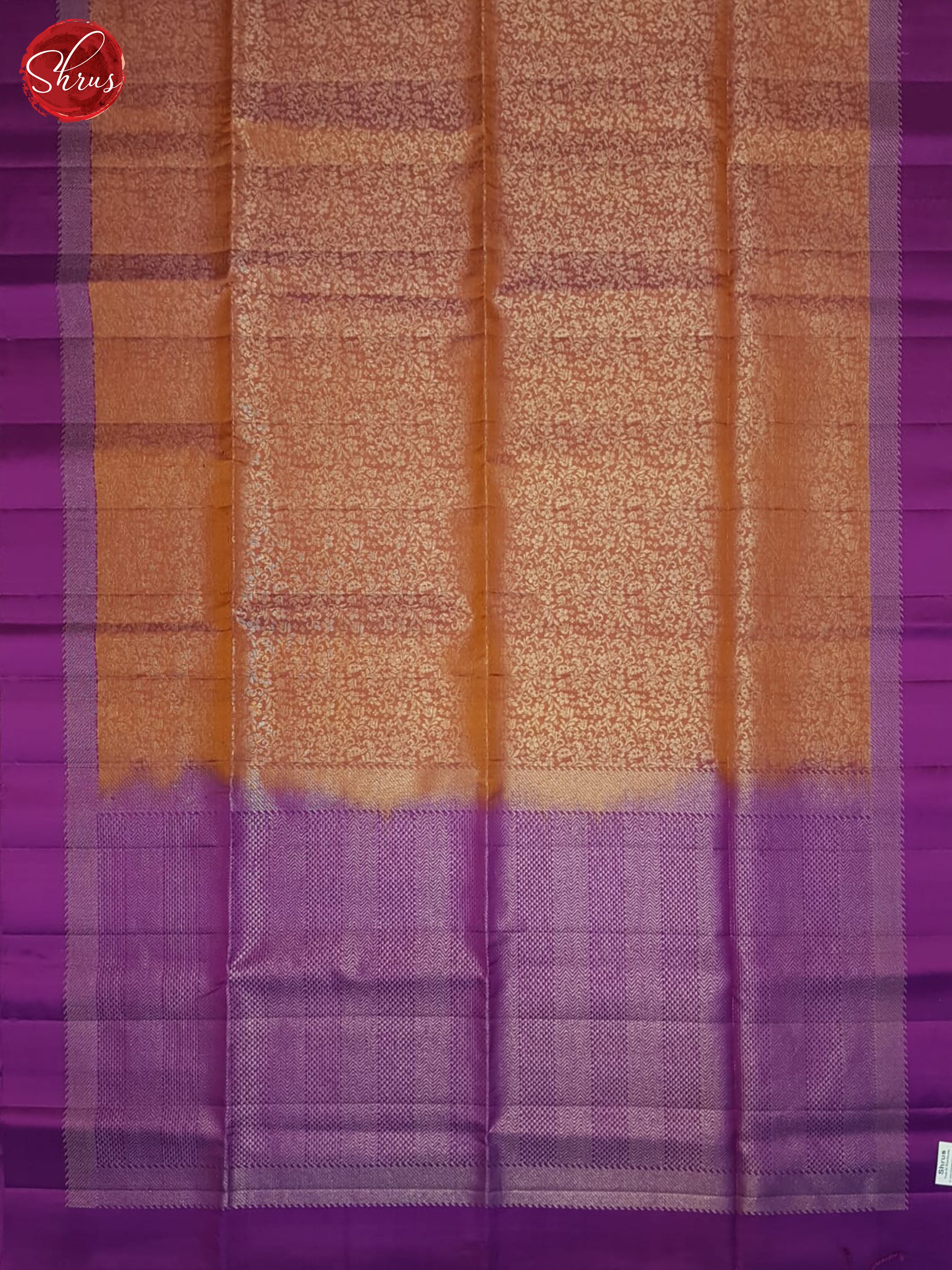 Brick And Purple- Soft Silk Saree - Shop on ShrusEternity.com
