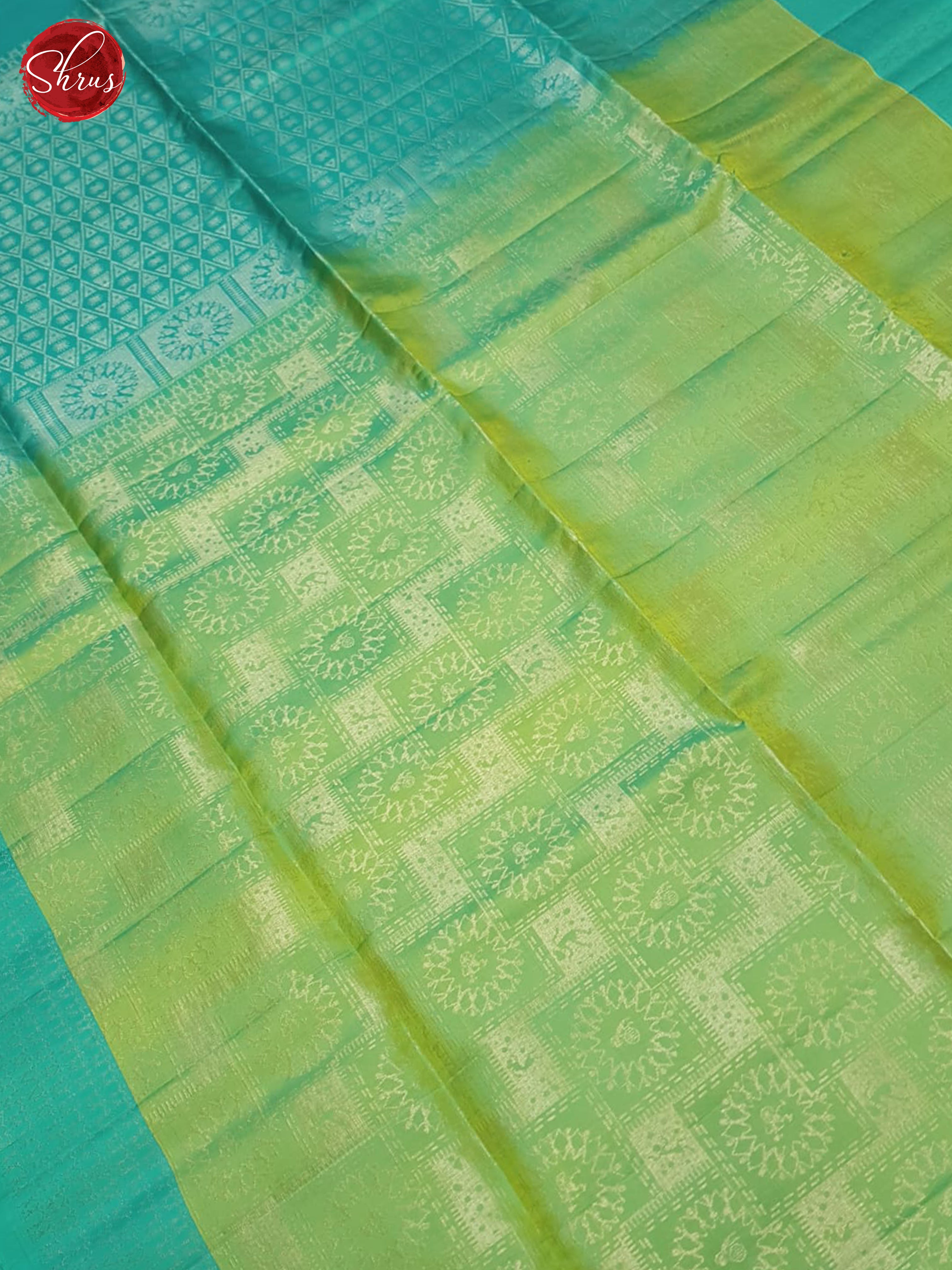 Green And Blue- Soft Silk Saree - Shop on ShrusEternity.com