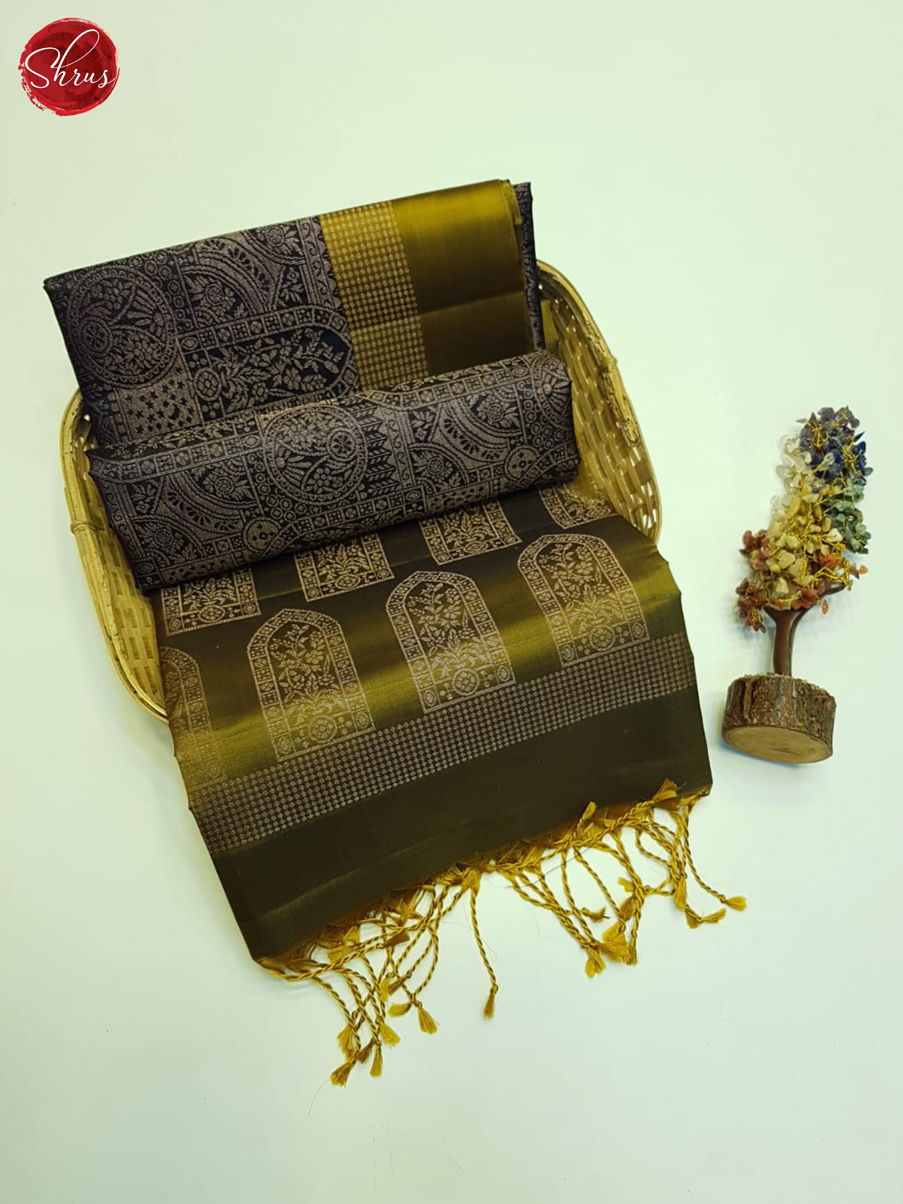 Blue And Green- Soft Silk Saree - Shop on ShrusEternity.com