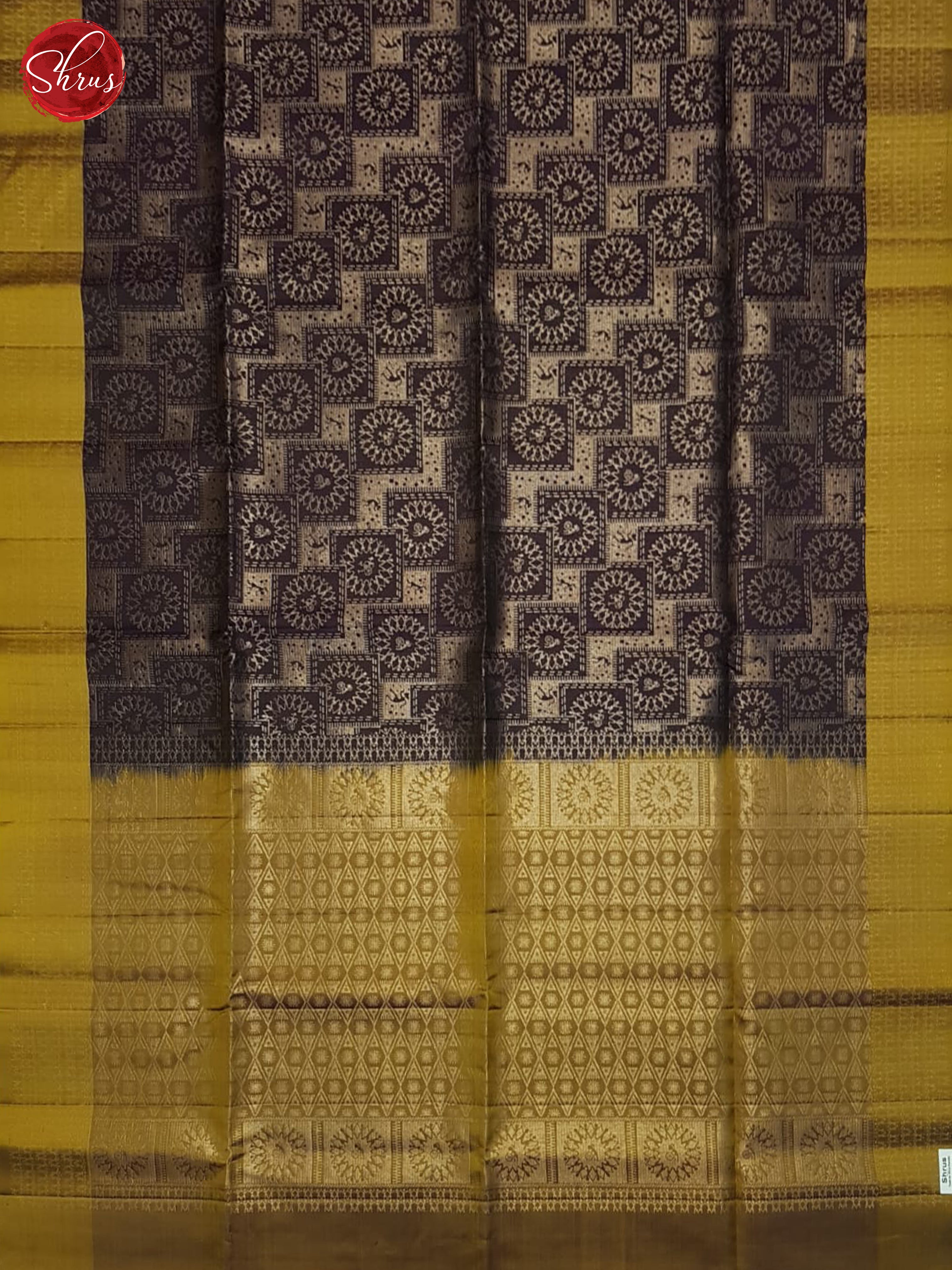Deep Wine And Dull Gold- Soft Silk Saree - Shop on ShrusEternity.com