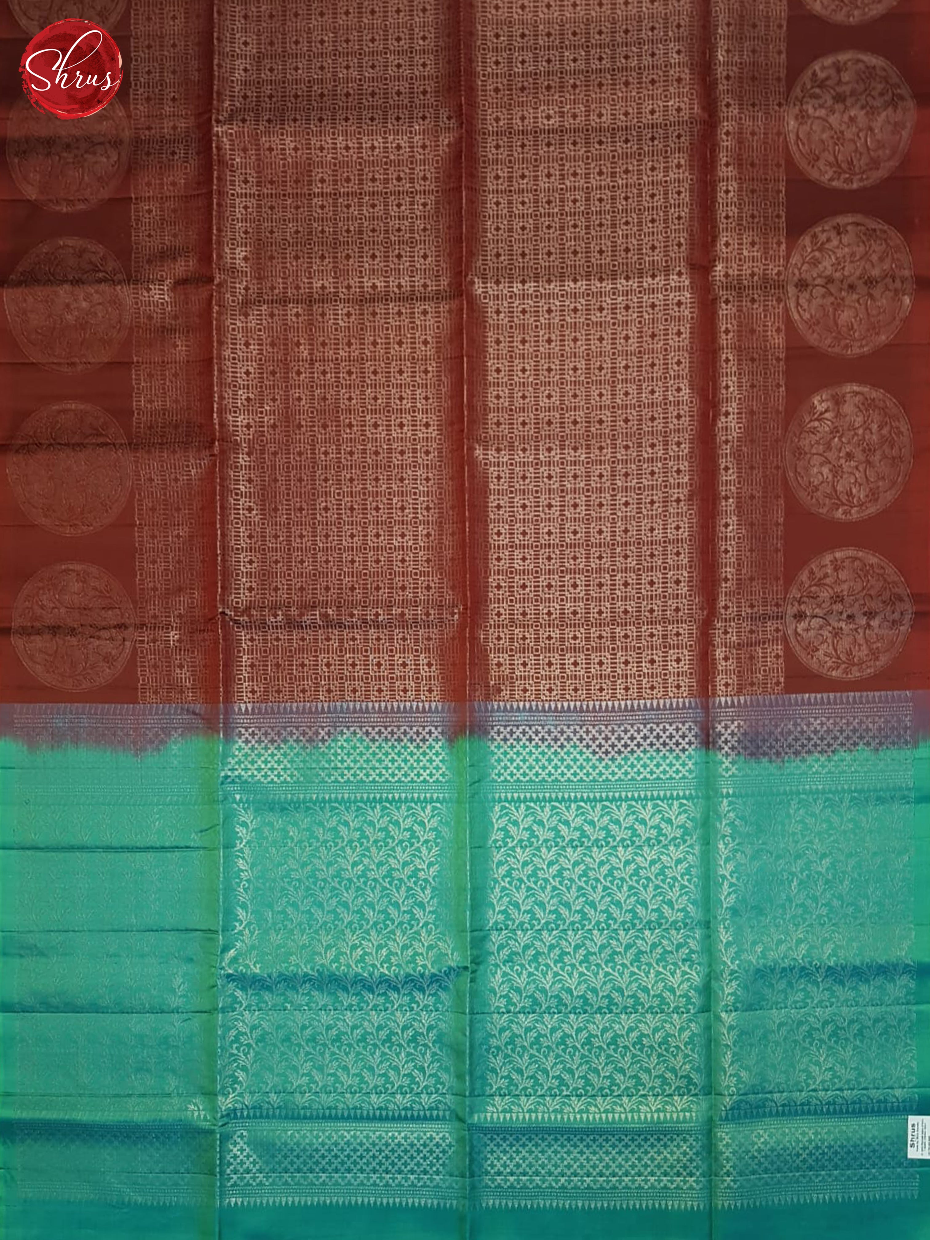 Maroon And Green- Soft Silk Saree-2