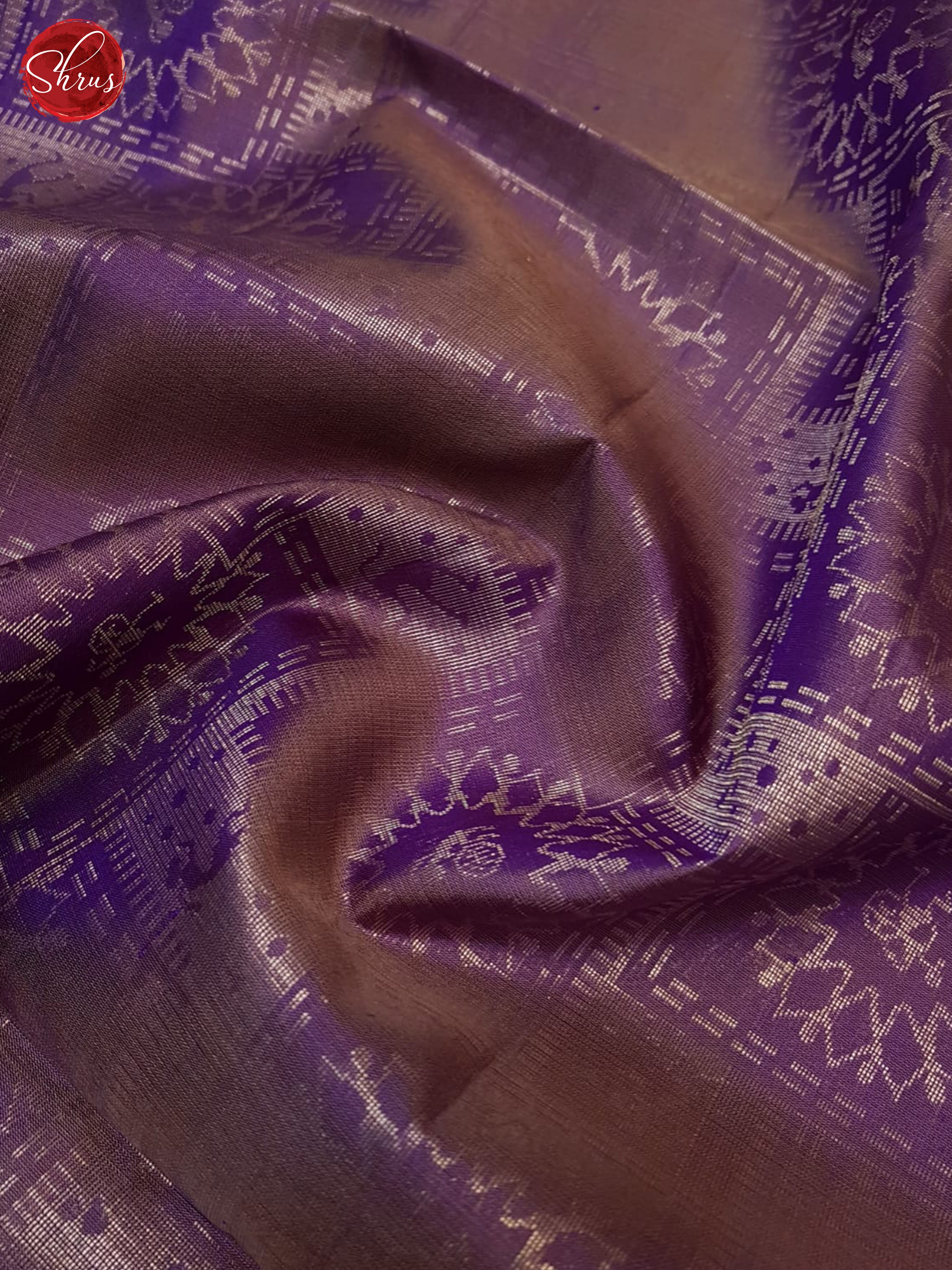 Dusty Purple And Blue- Soft Silk Saree - Shop on ShrusEternity.com