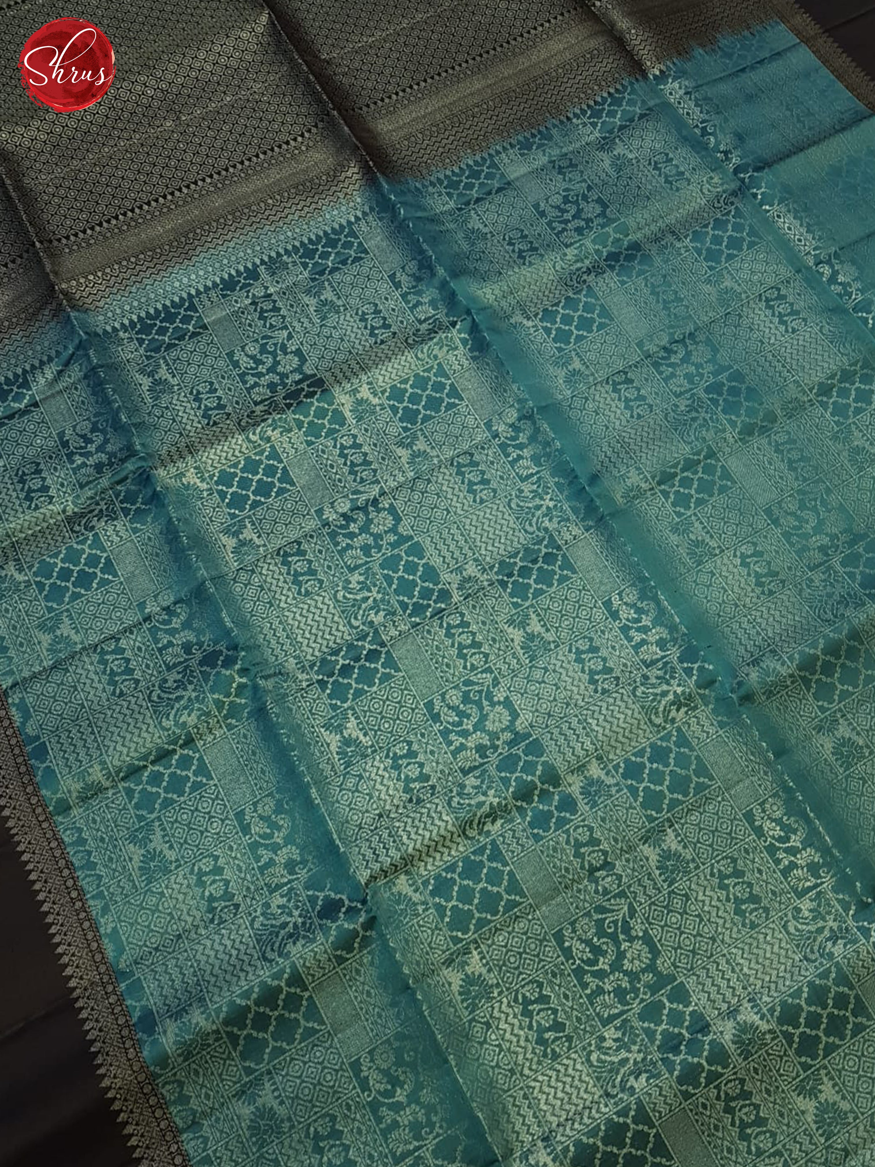 Blue And Brown- Soft Silk Saree - Shop on ShrusEternity.com