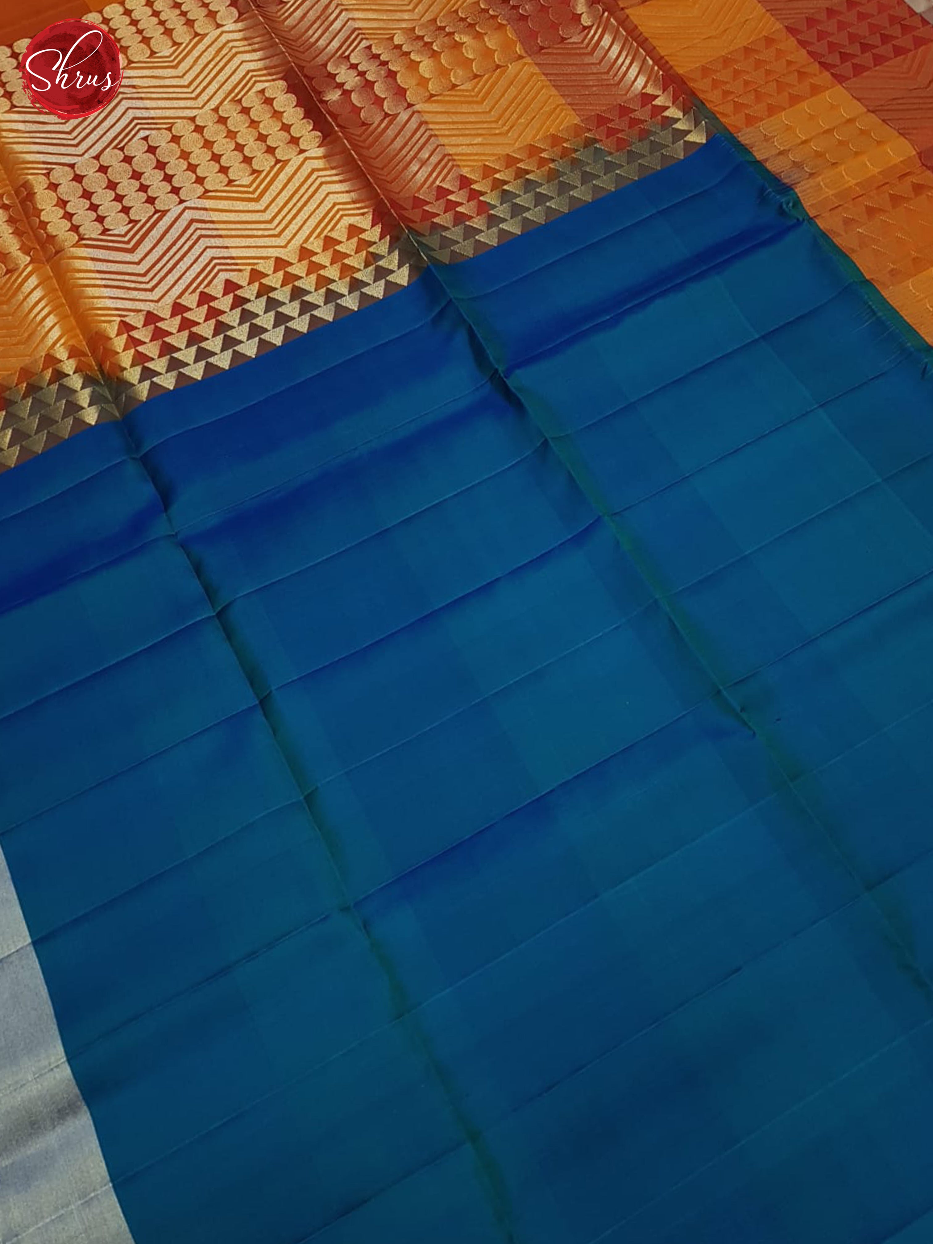 Blue And Red- Soft Silk Saree - Shop on ShrusEternity.com