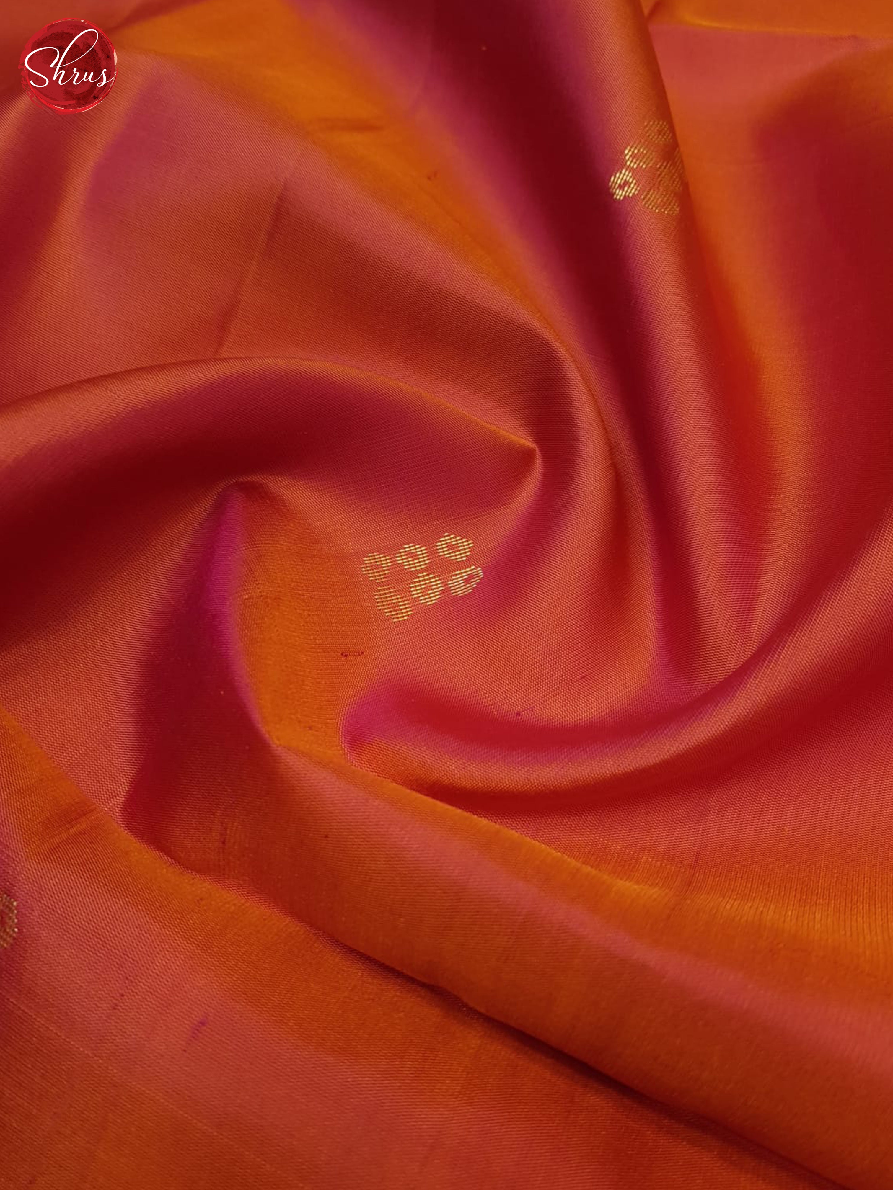 Orange And Wine- Soft Silk Saree - Shop on ShrusEternity.com