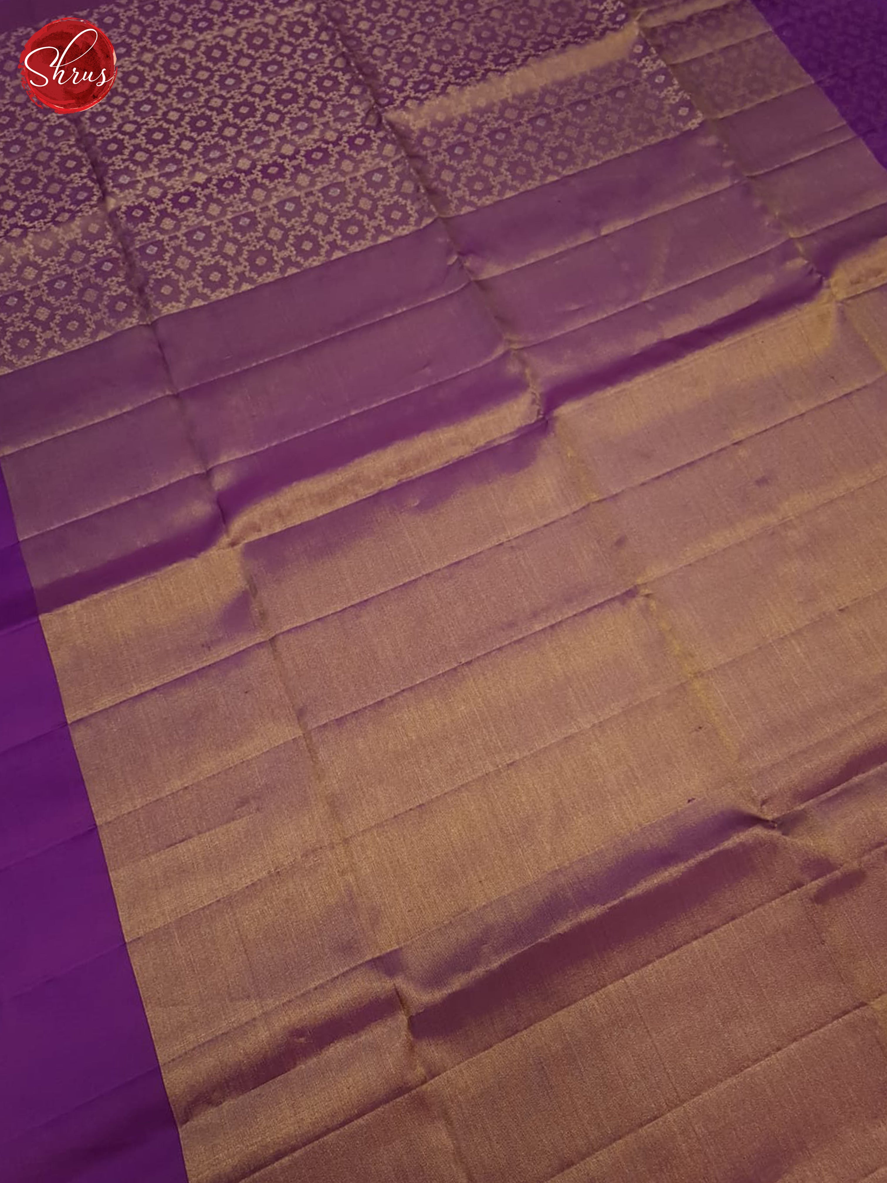 Gold Shaded Purple- Soft Silk Saree - Shop on ShrusEternity.com