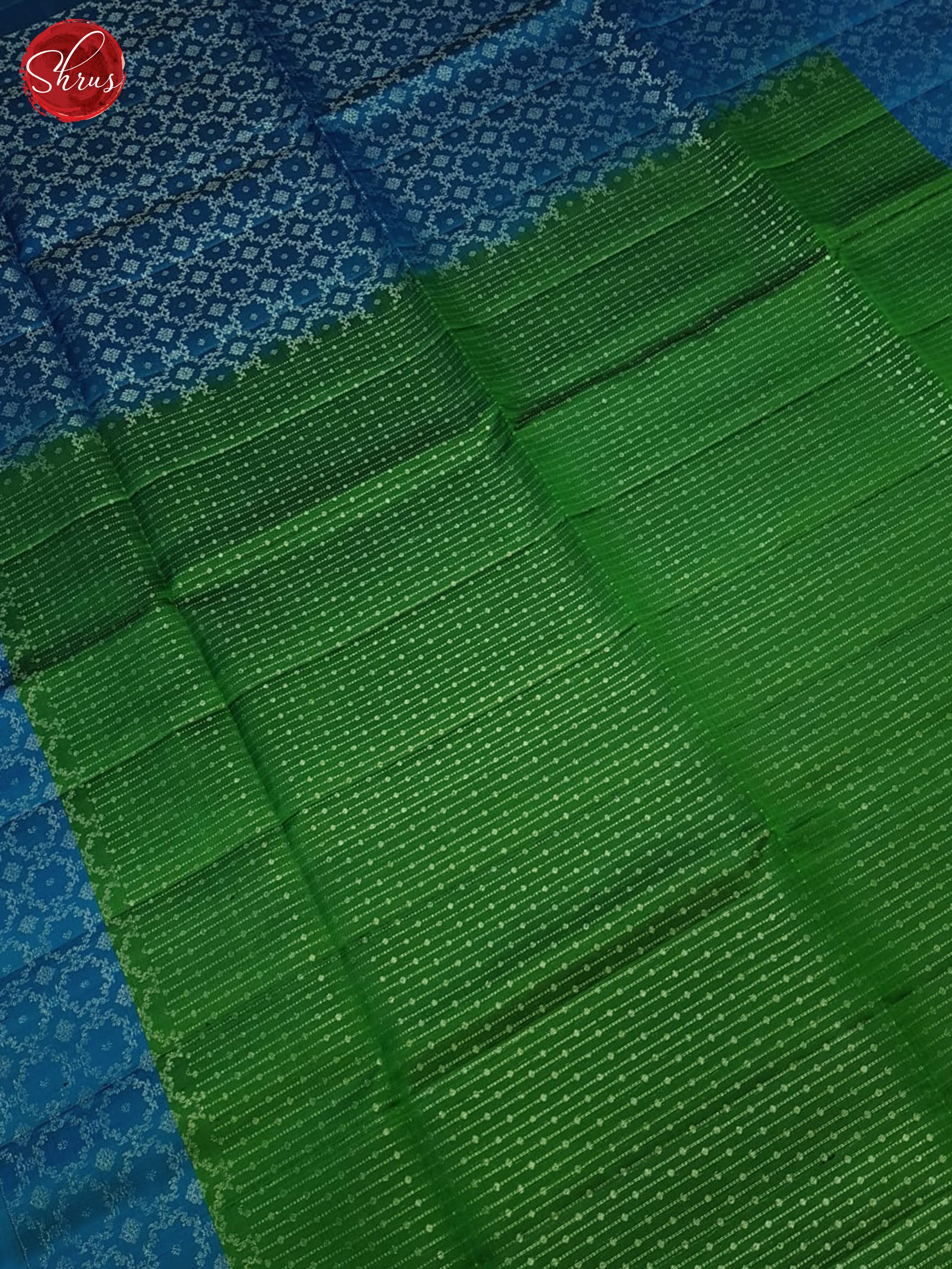 Green And Blue- Soft Silk Saree - Shop on ShrusEternity.com