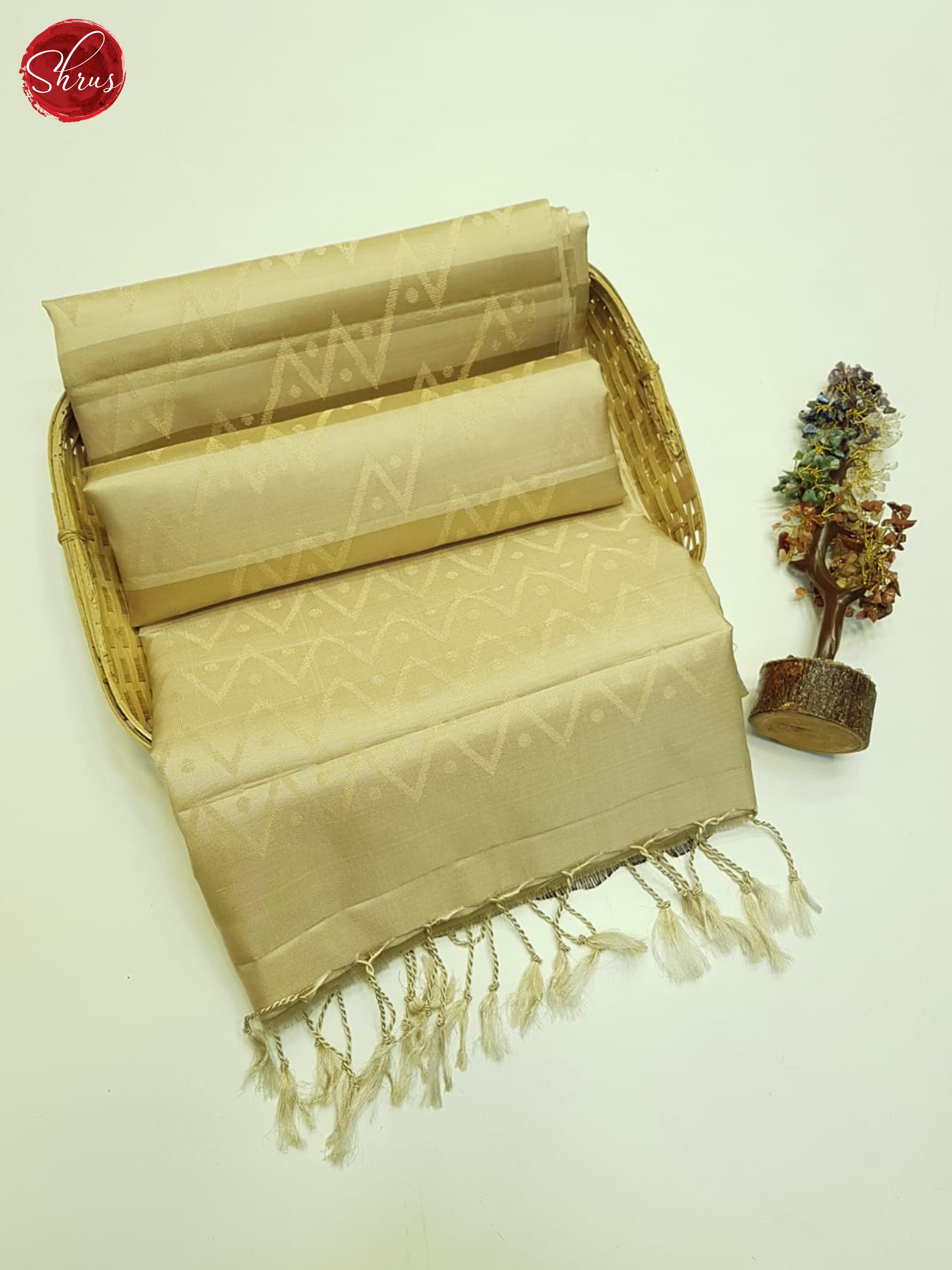 Beige - Soft silk Saree - Shop on ShrusEternity.com