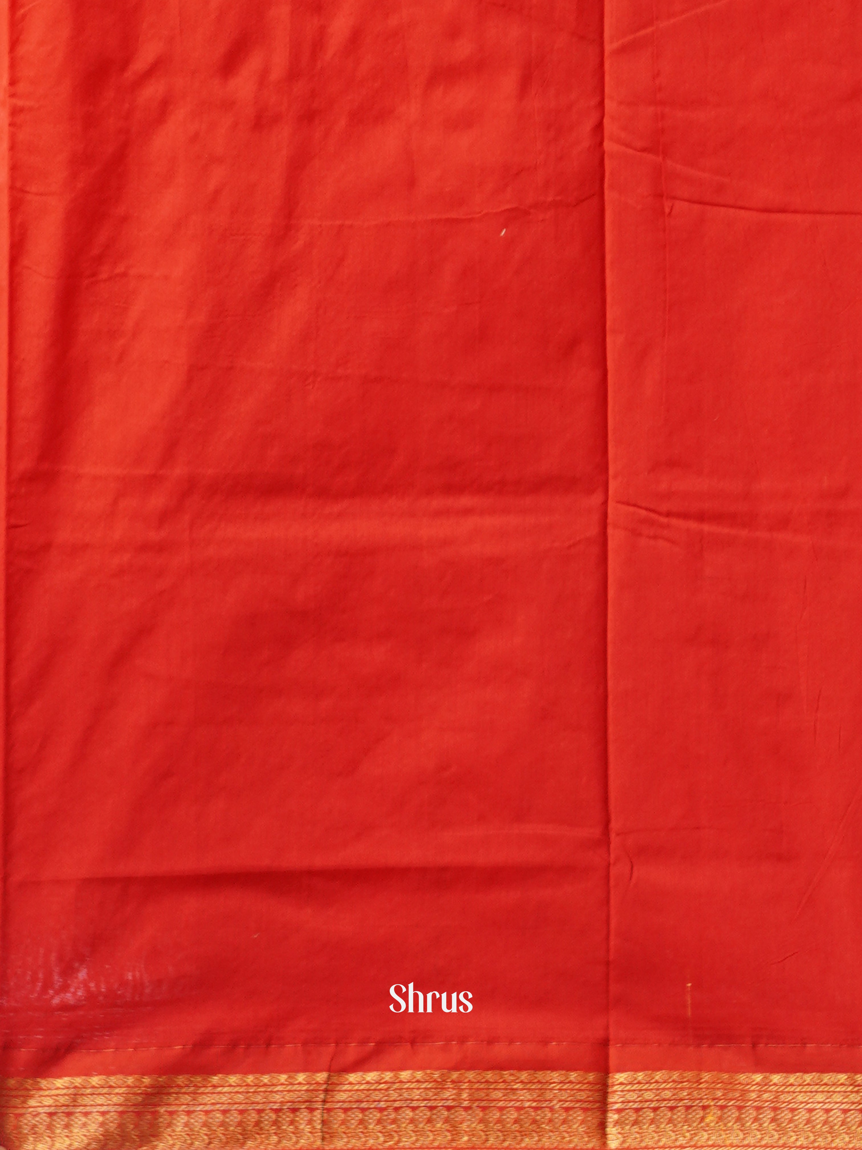Mustard & Red - Kalyani Cotton Saree - Shop on ShrusEternity.com
