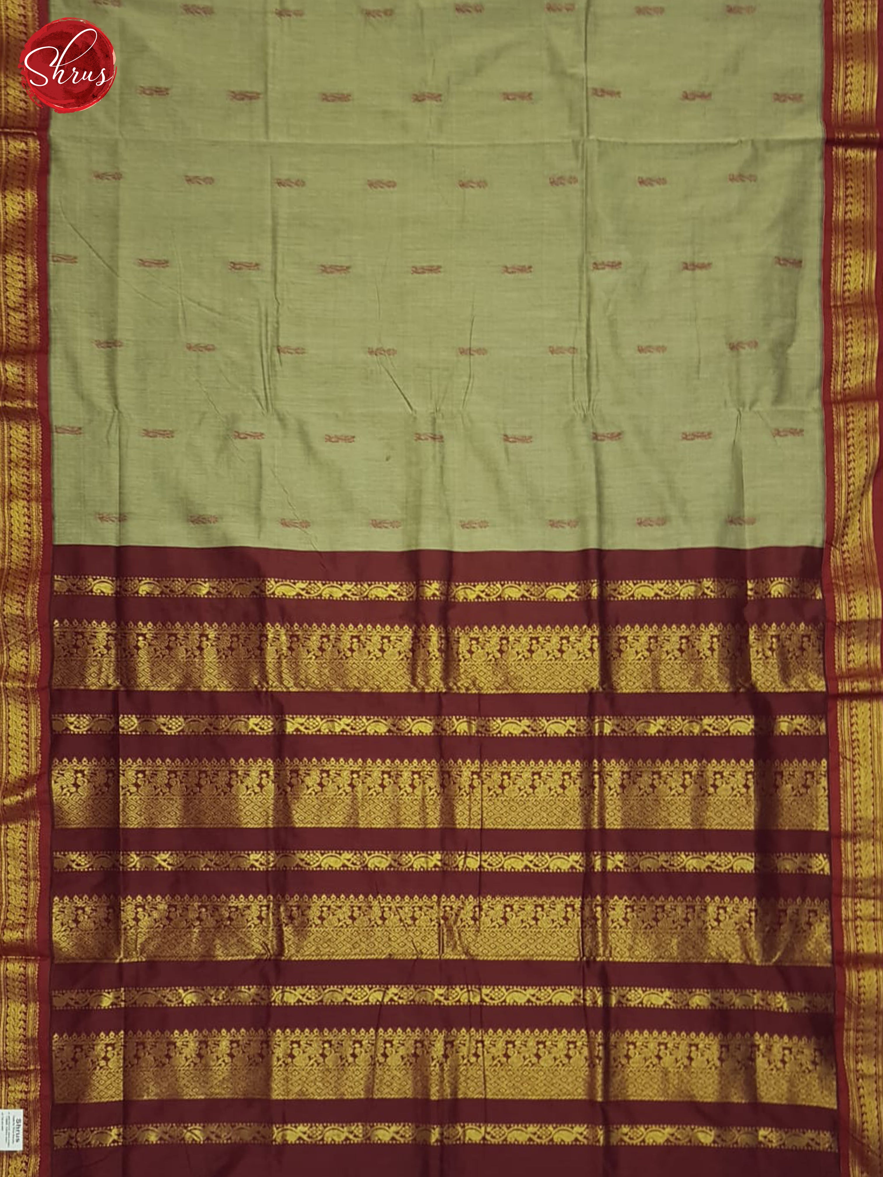 Green & Maroon - Kalyani Cotton Saree - Shop on ShrusEternity.com