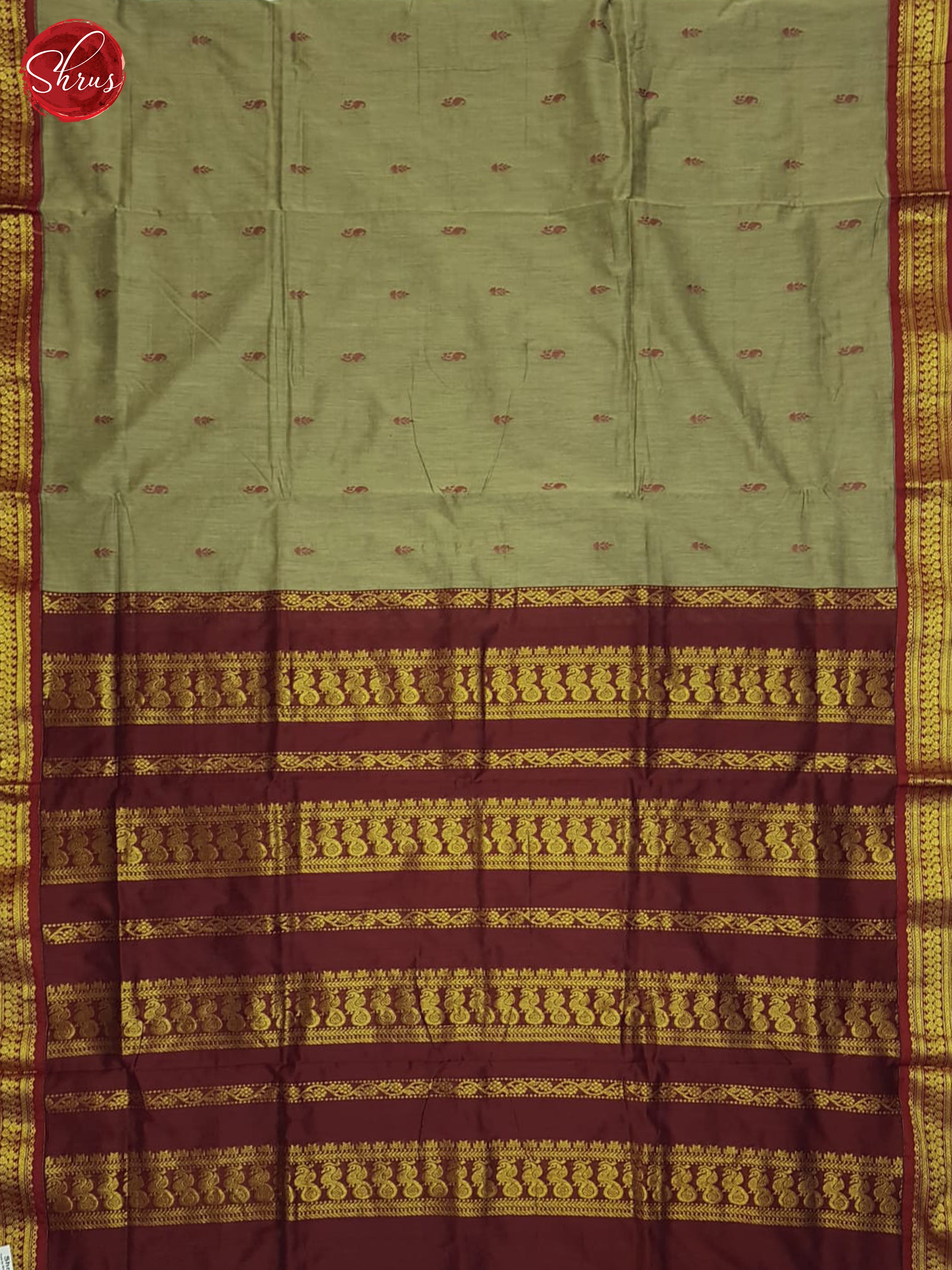 Green & Maroon - Kalyani Cotton Saree - Shop on ShrusEternity.com