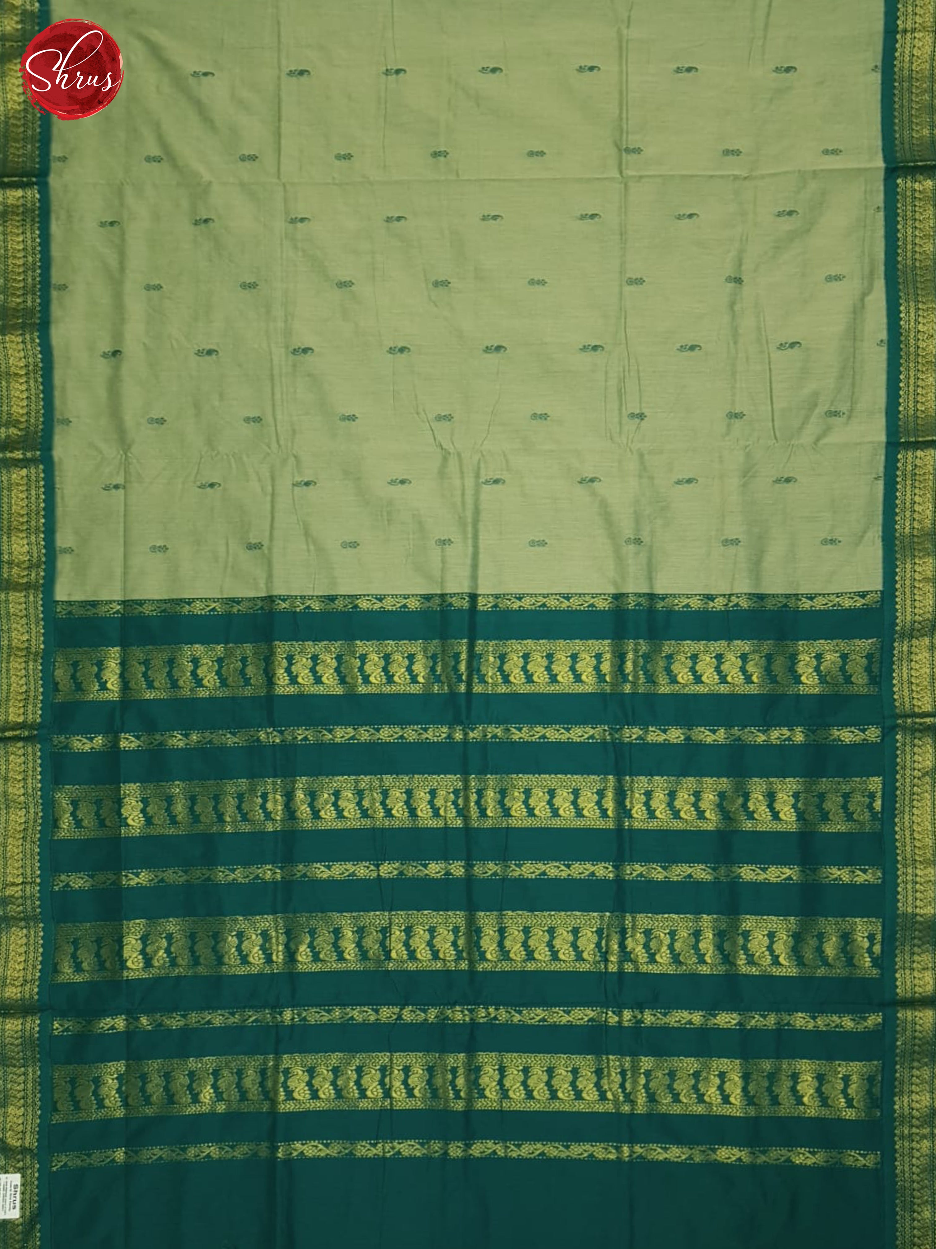 Light Green & Green - Kalyani Cotton Saree - Shop on ShrusEternity.com