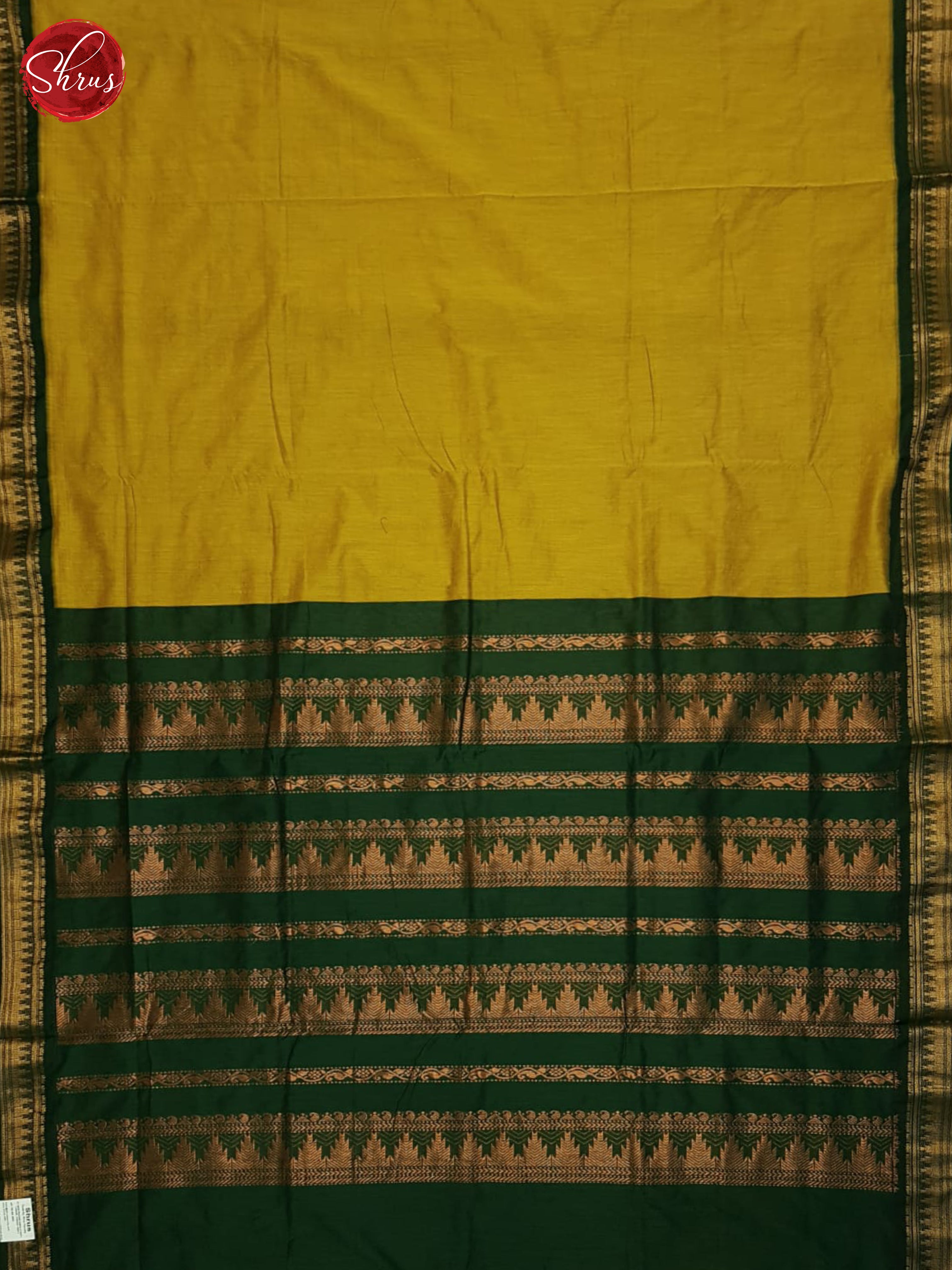 mustard & Green - Kalyani Cotton Saree - Shop on ShrusEternity.com