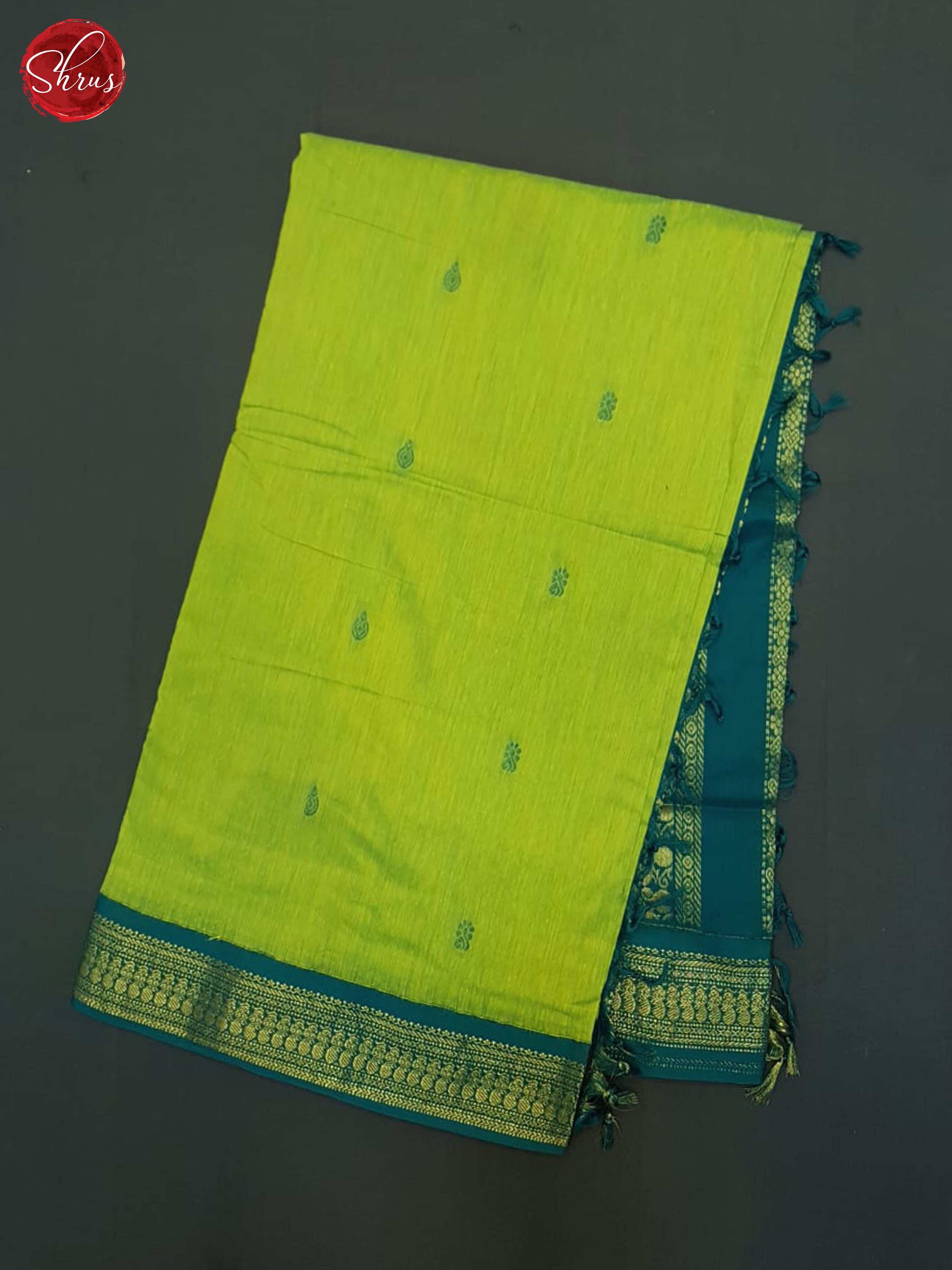 Light Green & Green - Kalyani Cotton Saree - Shop on ShrusEternity.com