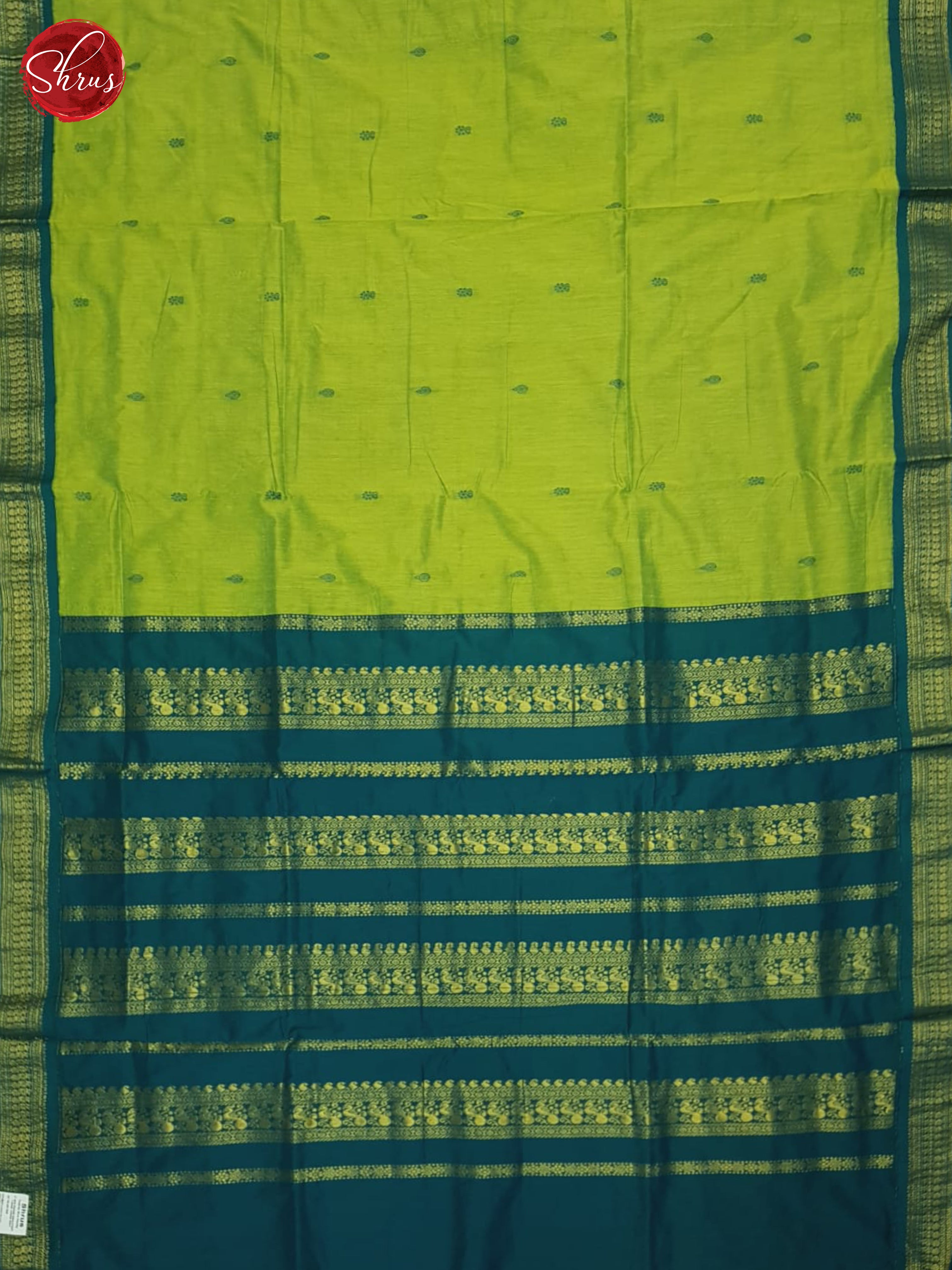 Light Green & Green - Kalyani Cotton Saree - Shop on ShrusEternity.com