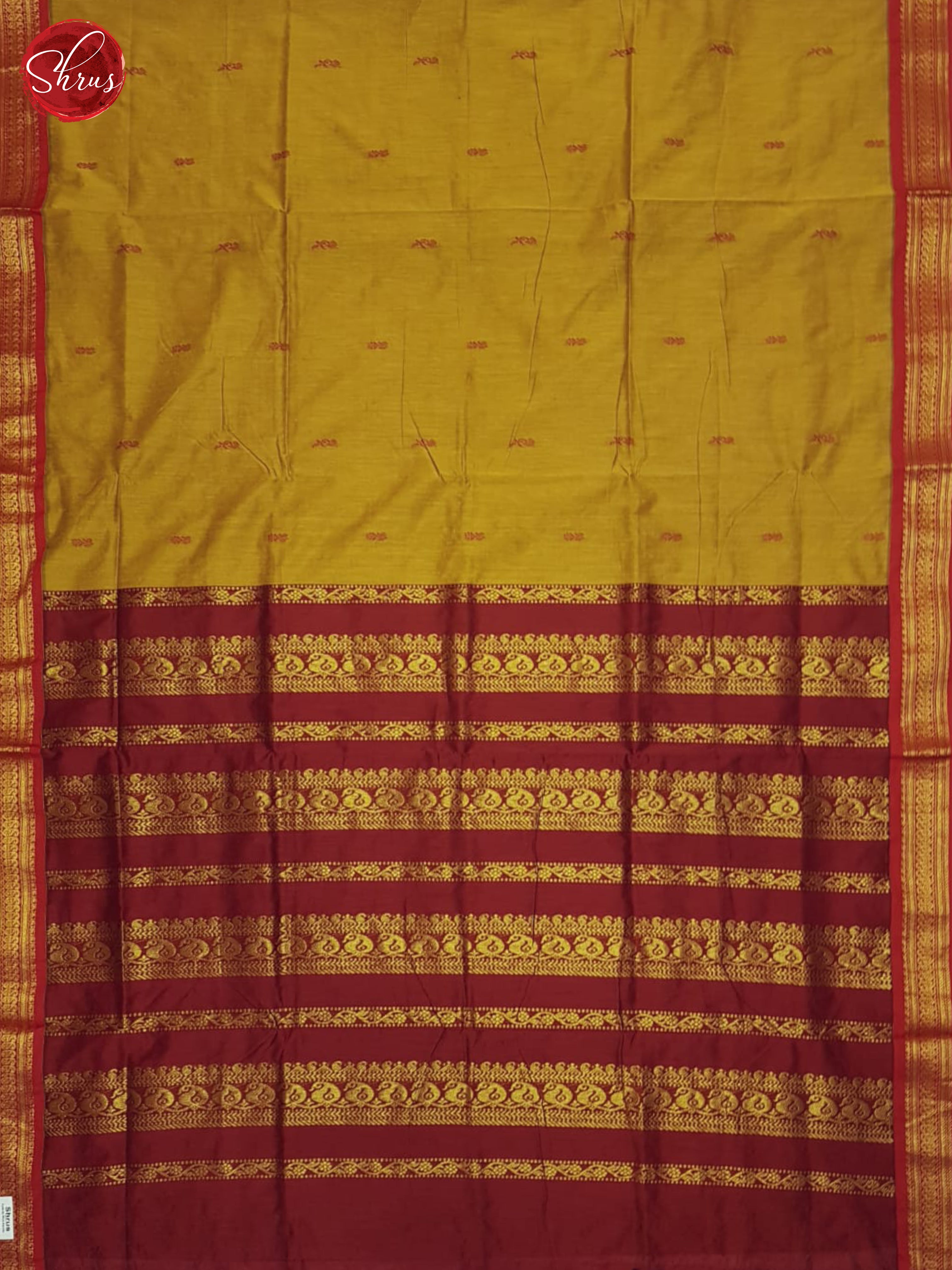 Mehandi Green & Maroon - Kalyani Cotton Saree - Shop on ShrusEternity.com