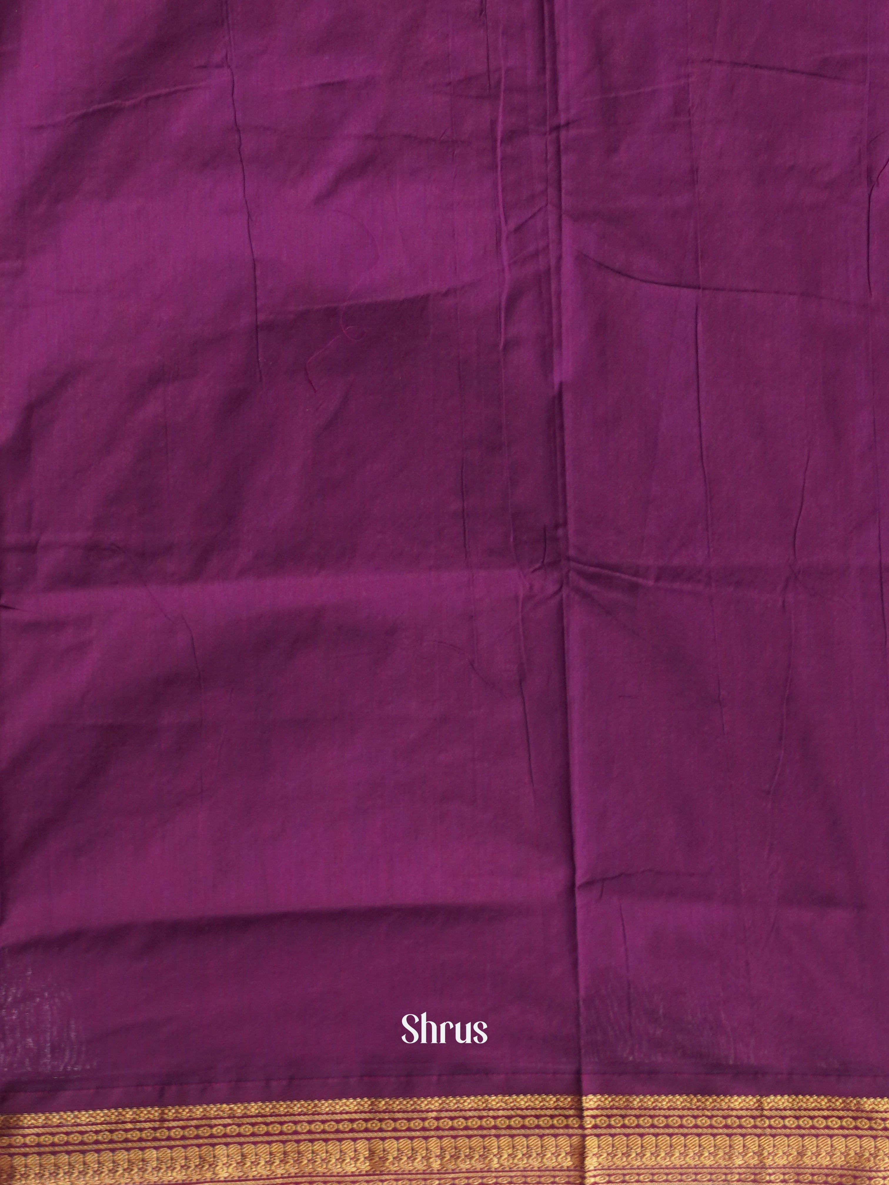 Grey & Wine- Kalyani Cotton Saree - Shop on ShrusEternity.com