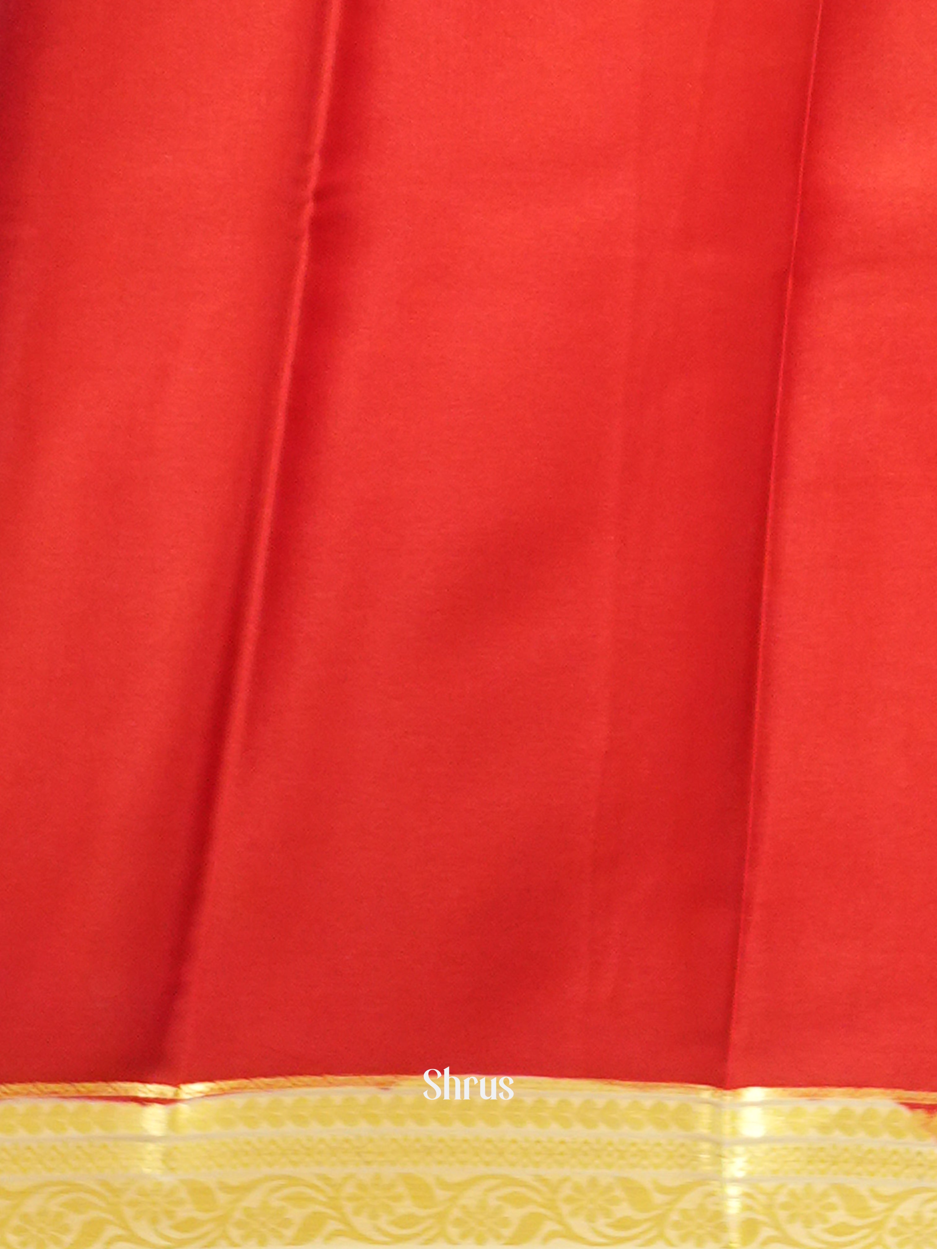 Cream And Red- Mysore Silk Saree - Shop on ShrusEternity.com