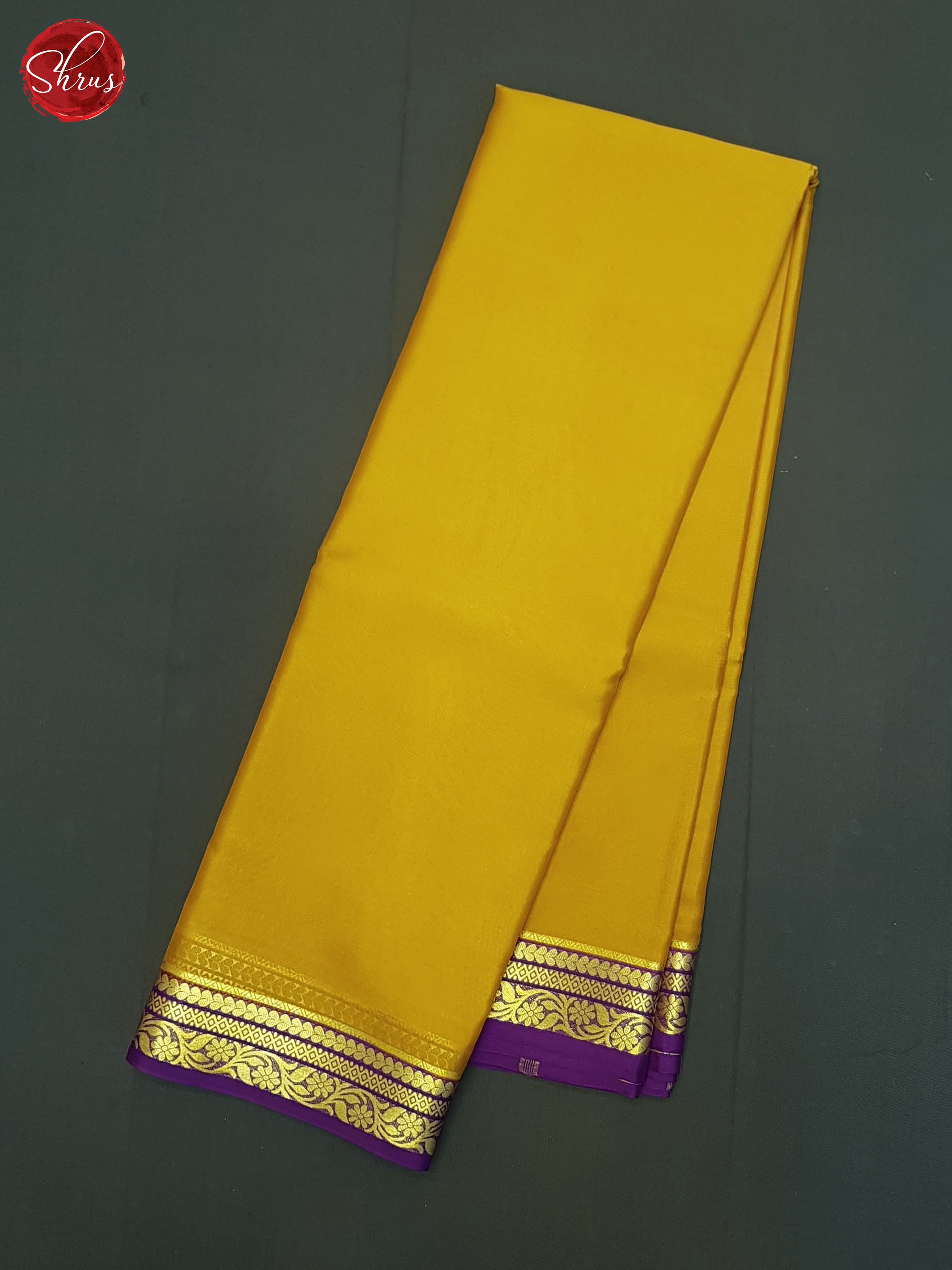 Mustard And Purple- Mysore Silk Saree - Shop on ShrusEternity.com