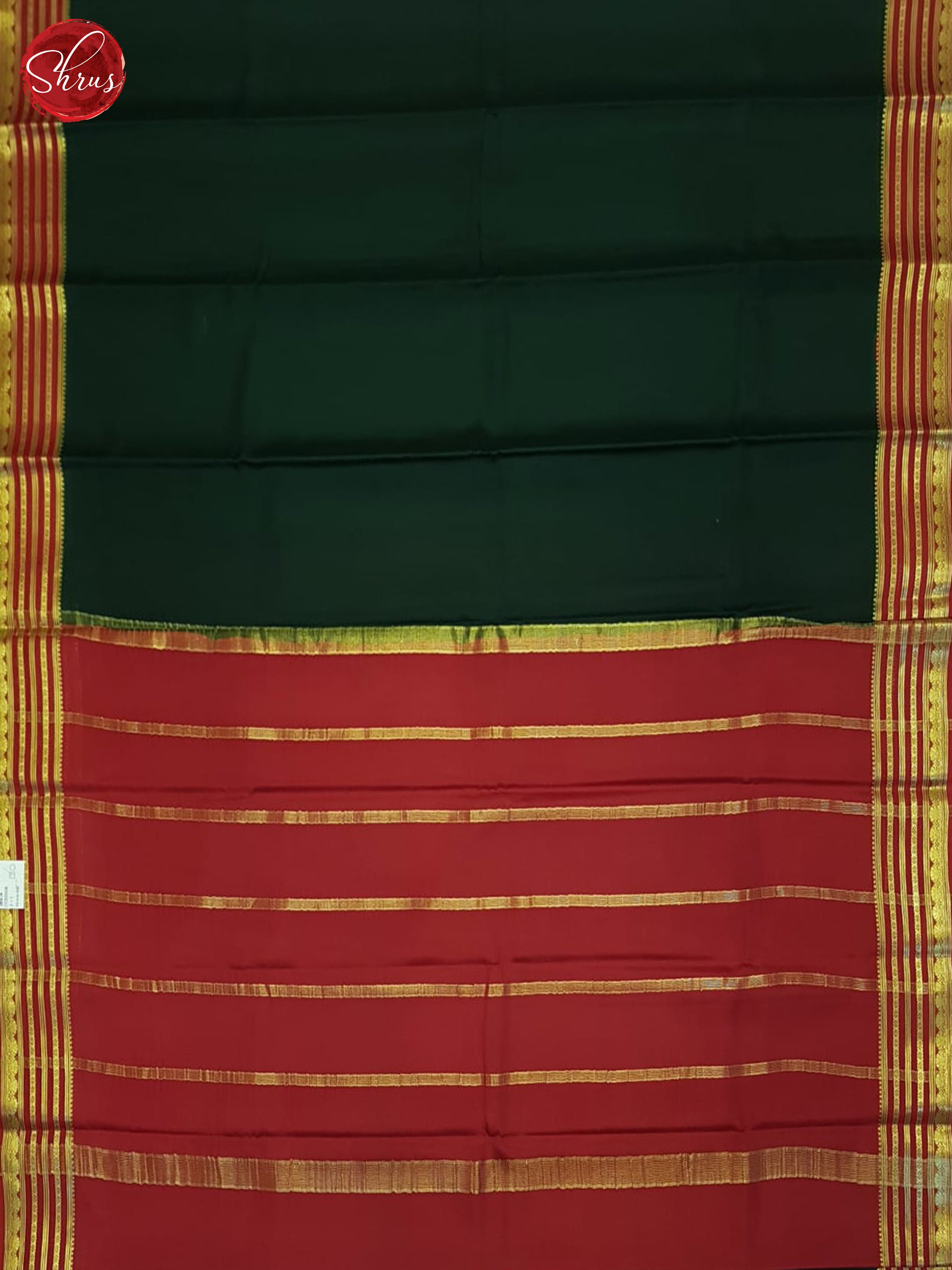 Green And Red- Mysore Silk Saree - Shop on ShrusEternity.com