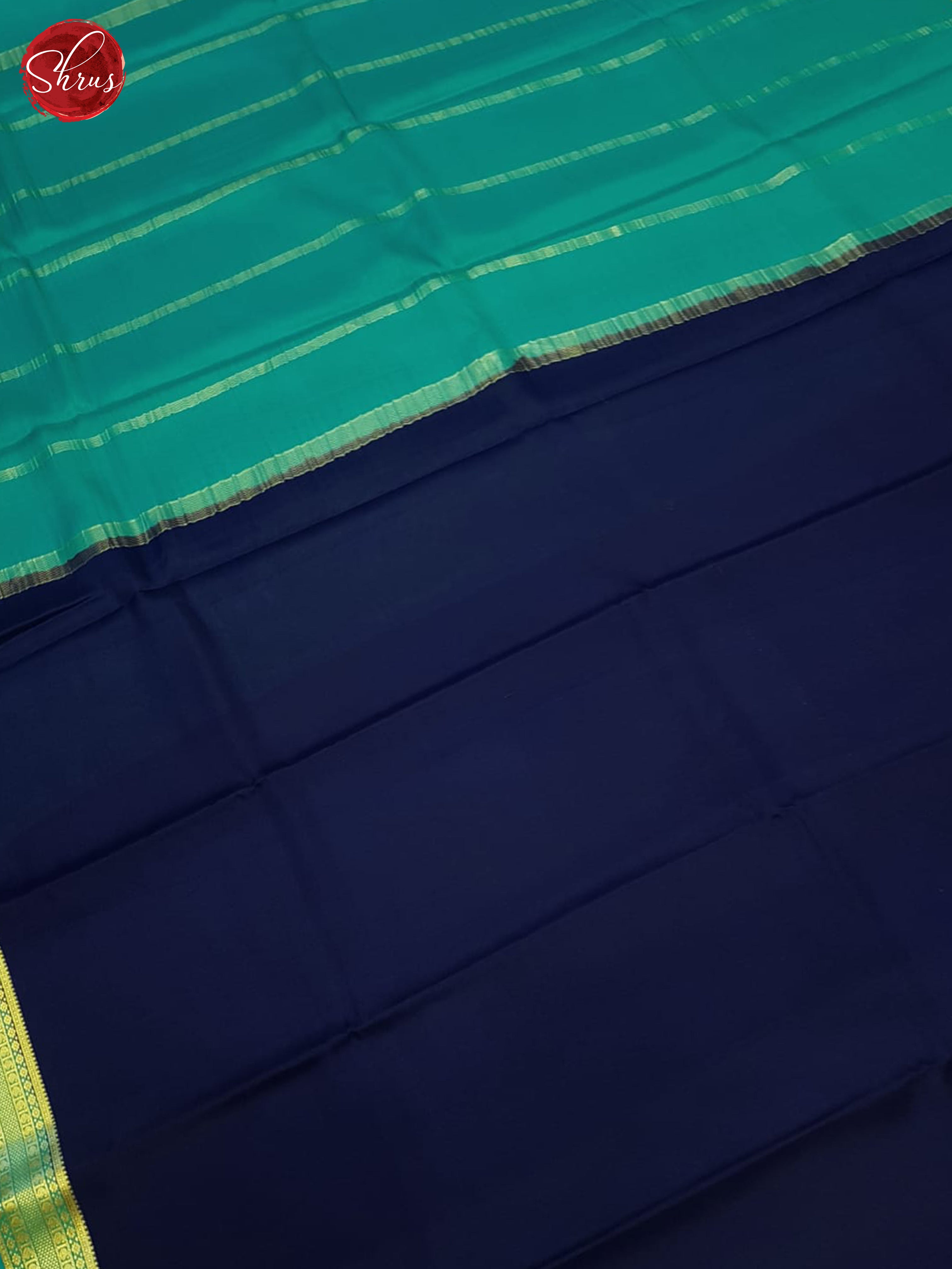 Blue And Green- Mysore Silk Saree - Shop on ShrusEternity.com