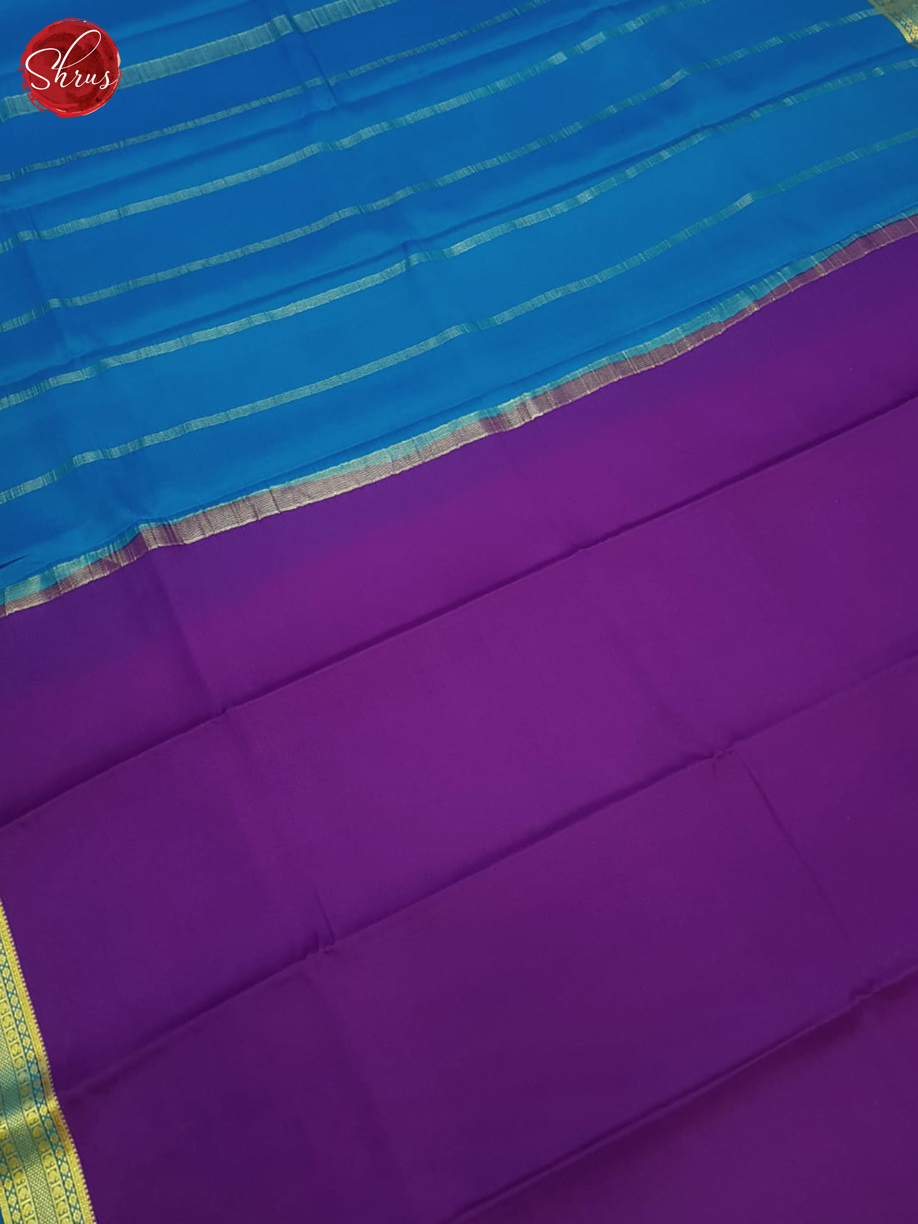 Violet And Blue- Mysore Silk Saree - Shop on ShrusEternity.com