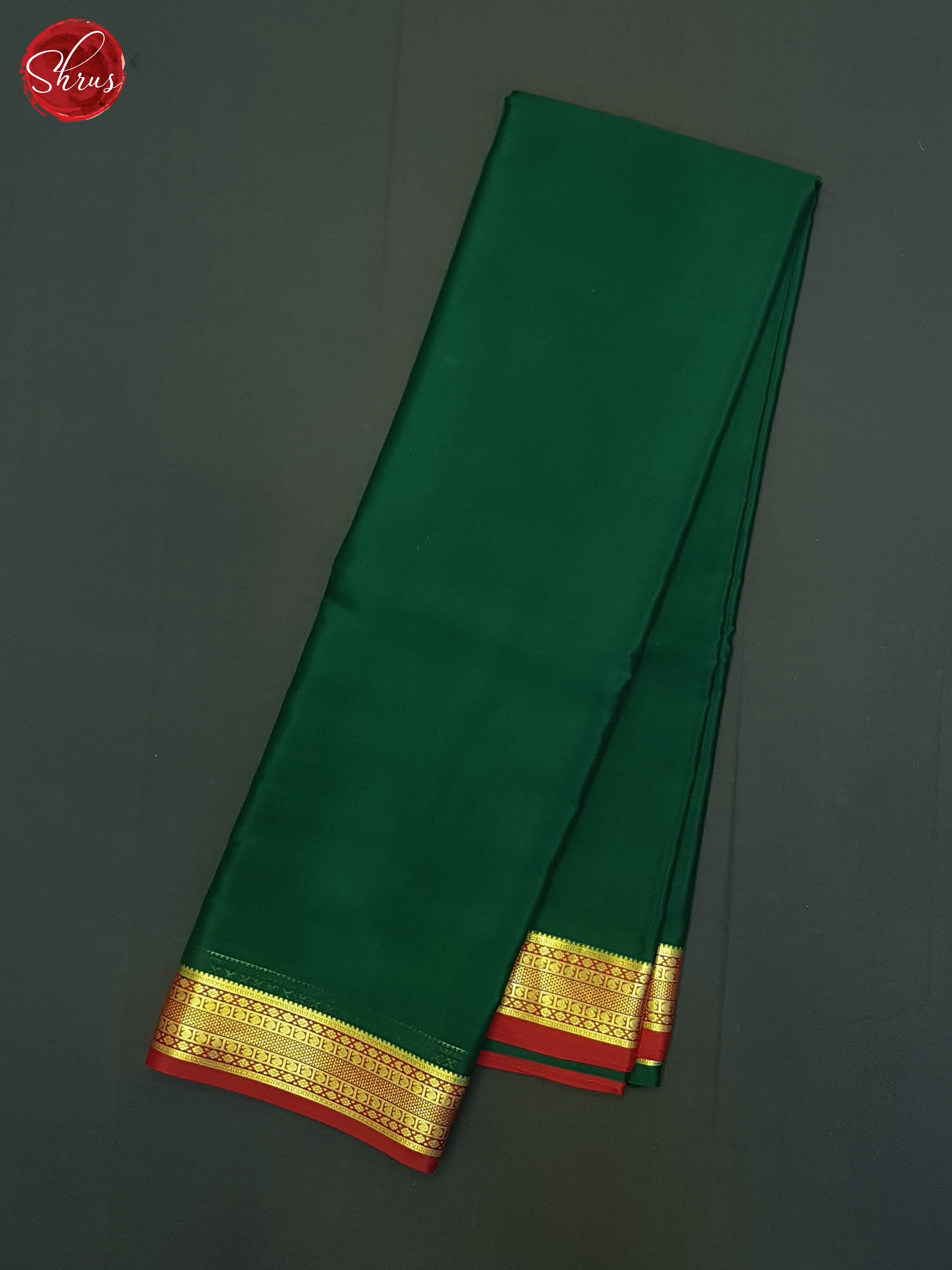 Green And Red- Mysore Silk Saree - Shop on ShrusEternity.com