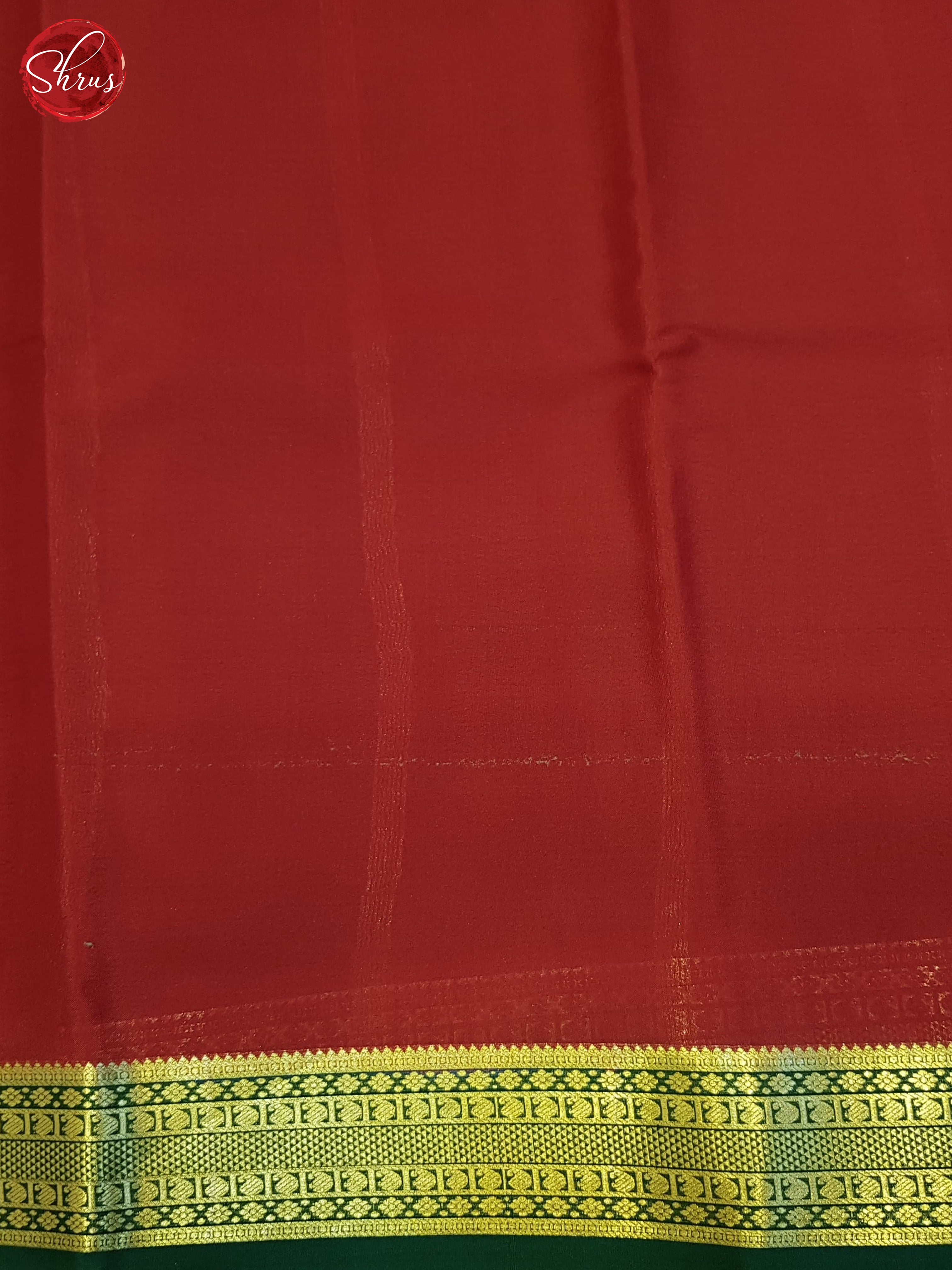 Green And Red- Mysore Silk Saree - Shop on ShrusEternity.com