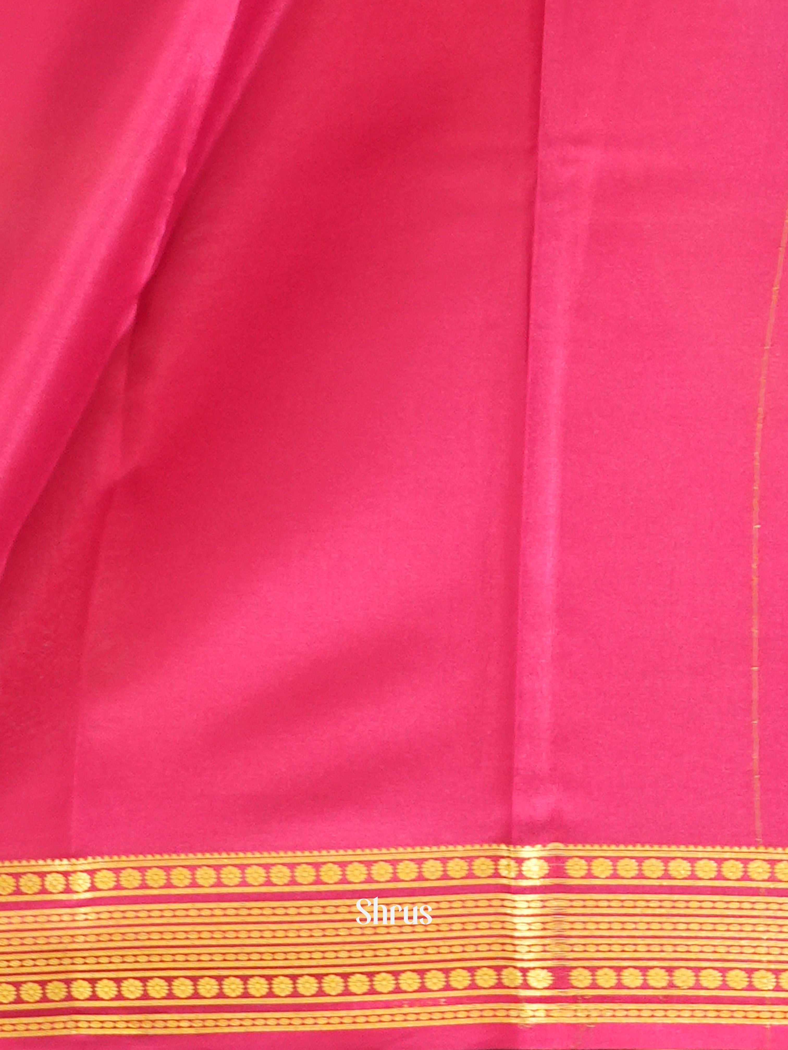 Blue And Pink- Mysore Silk Saree - Shop on ShrusEternity.com