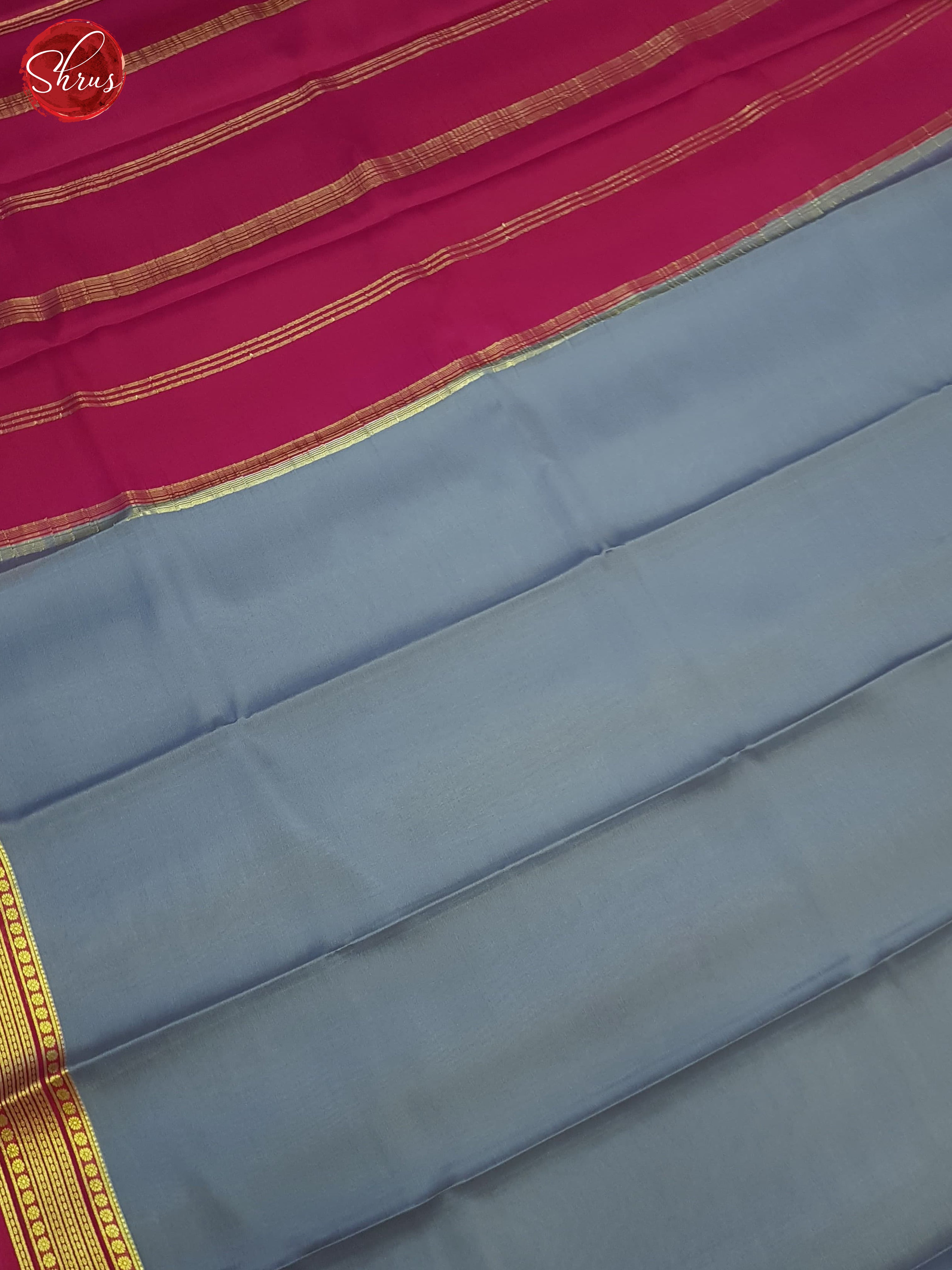 Grey And Pink- Mysore Silk Saree - Shop on ShrusEternity.com