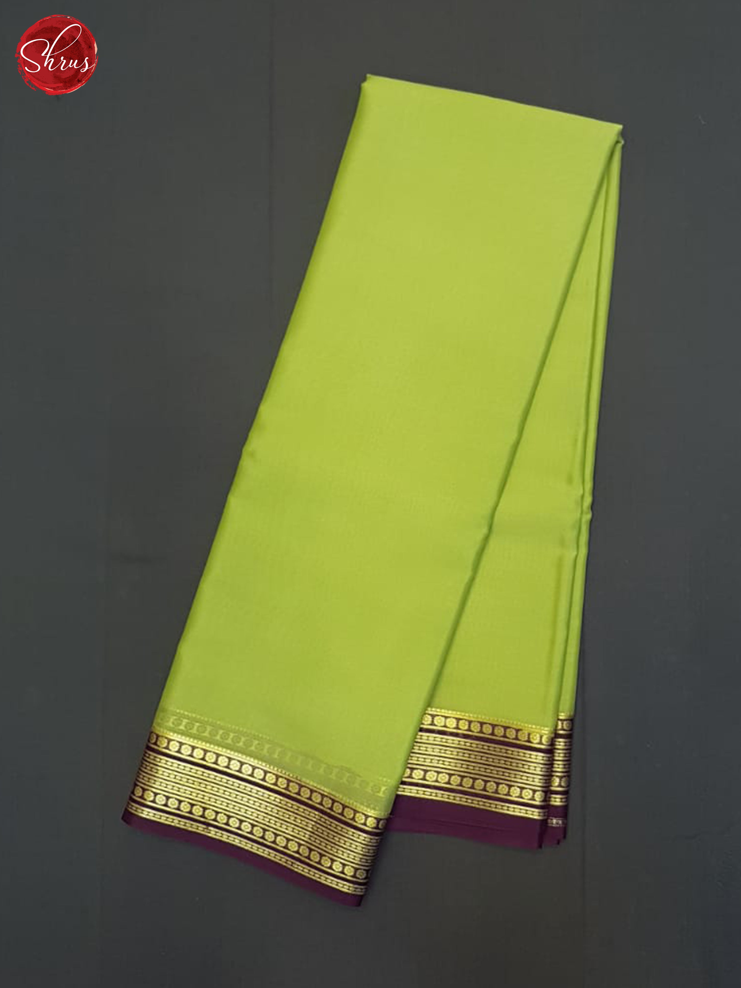 Apple Green And Wine- Mysore Silk Saree - Shop on ShrusEternity.com