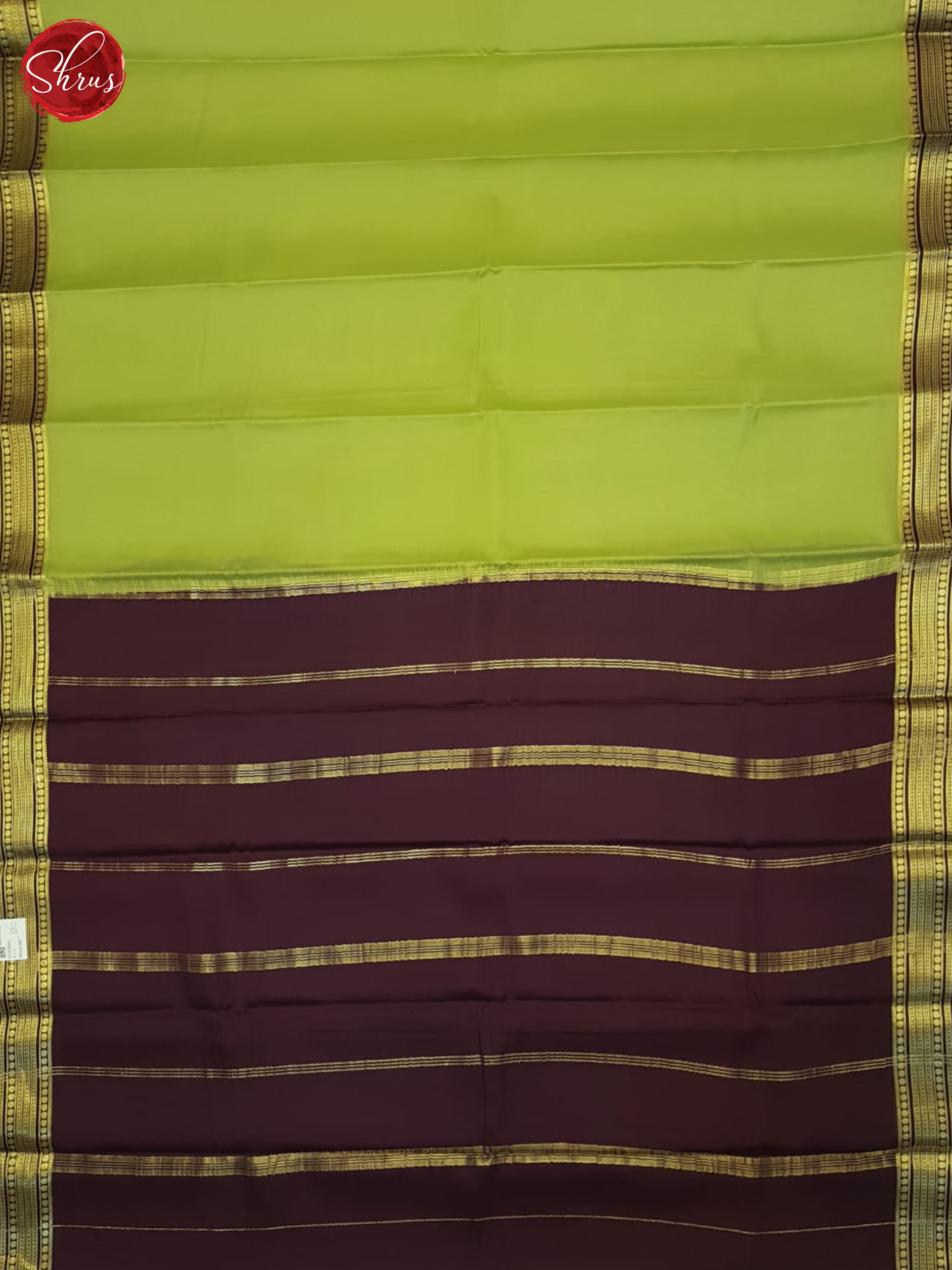 Apple Green And Wine- Mysore Silk Saree - Shop on ShrusEternity.com