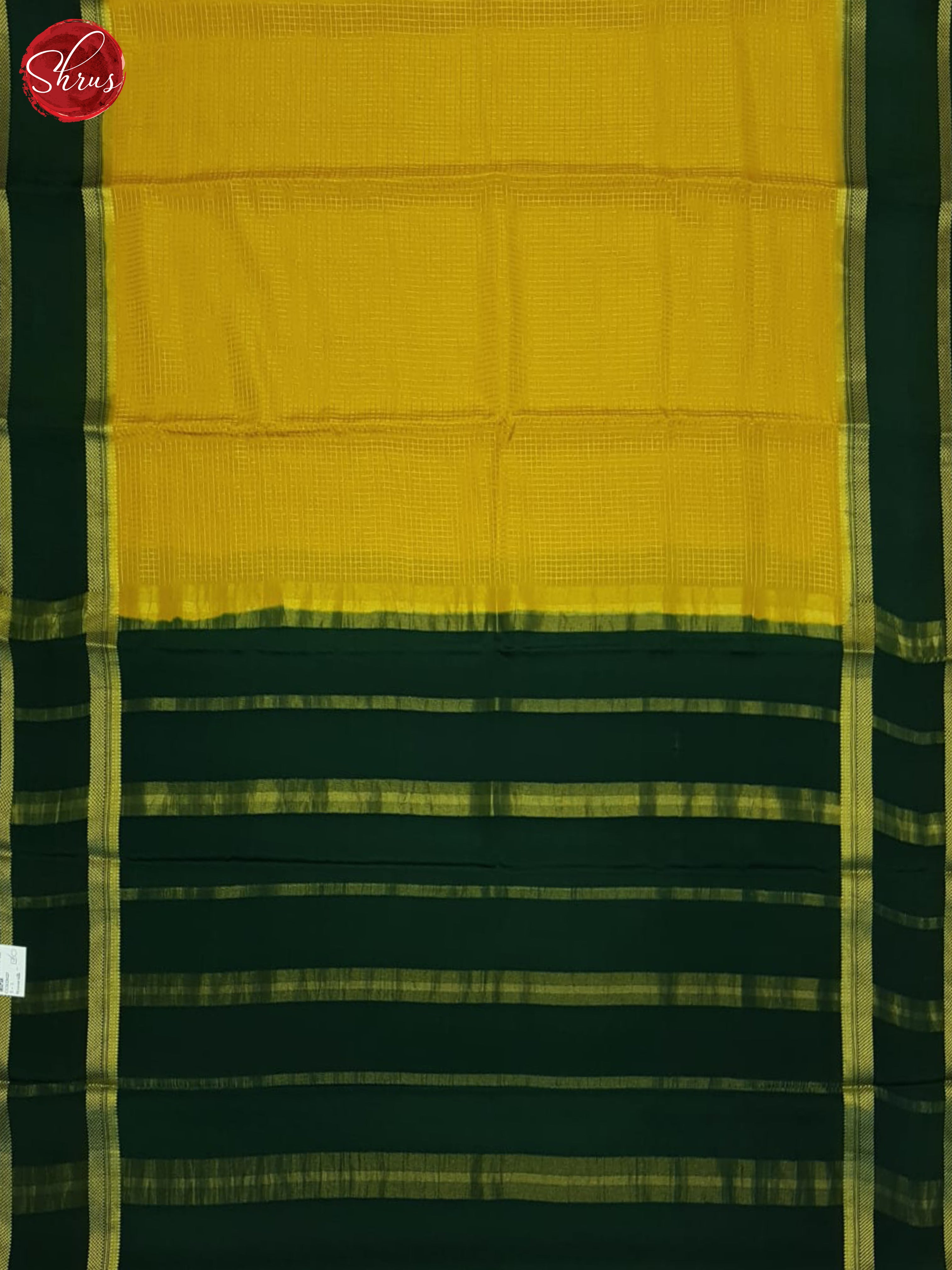 Mustard And Green- Mysore Silk Saree - Shop on ShrusEternity.com