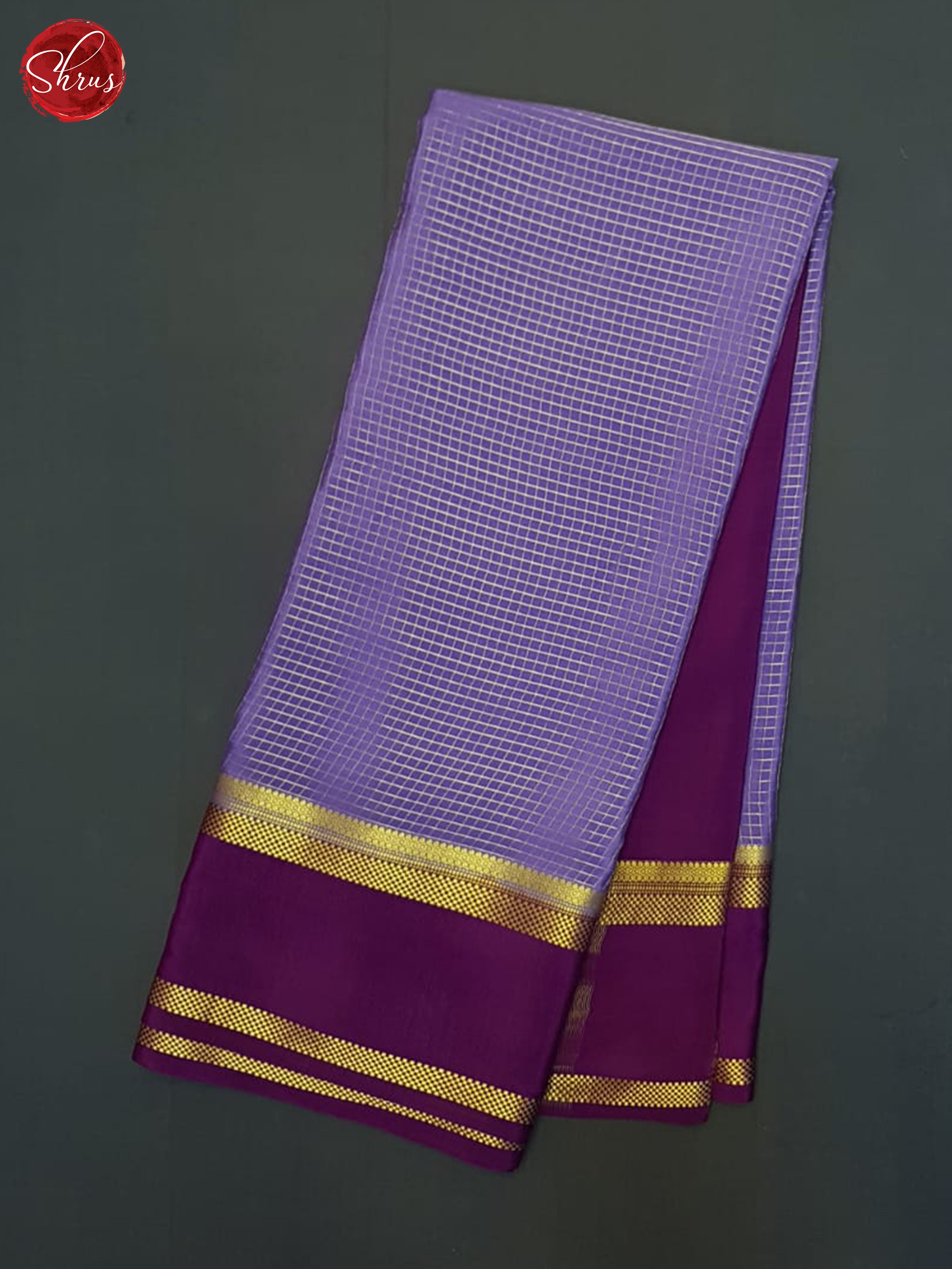 Lavender And Wine- Mysore Silk Saree - Shop on ShrusEternity.com