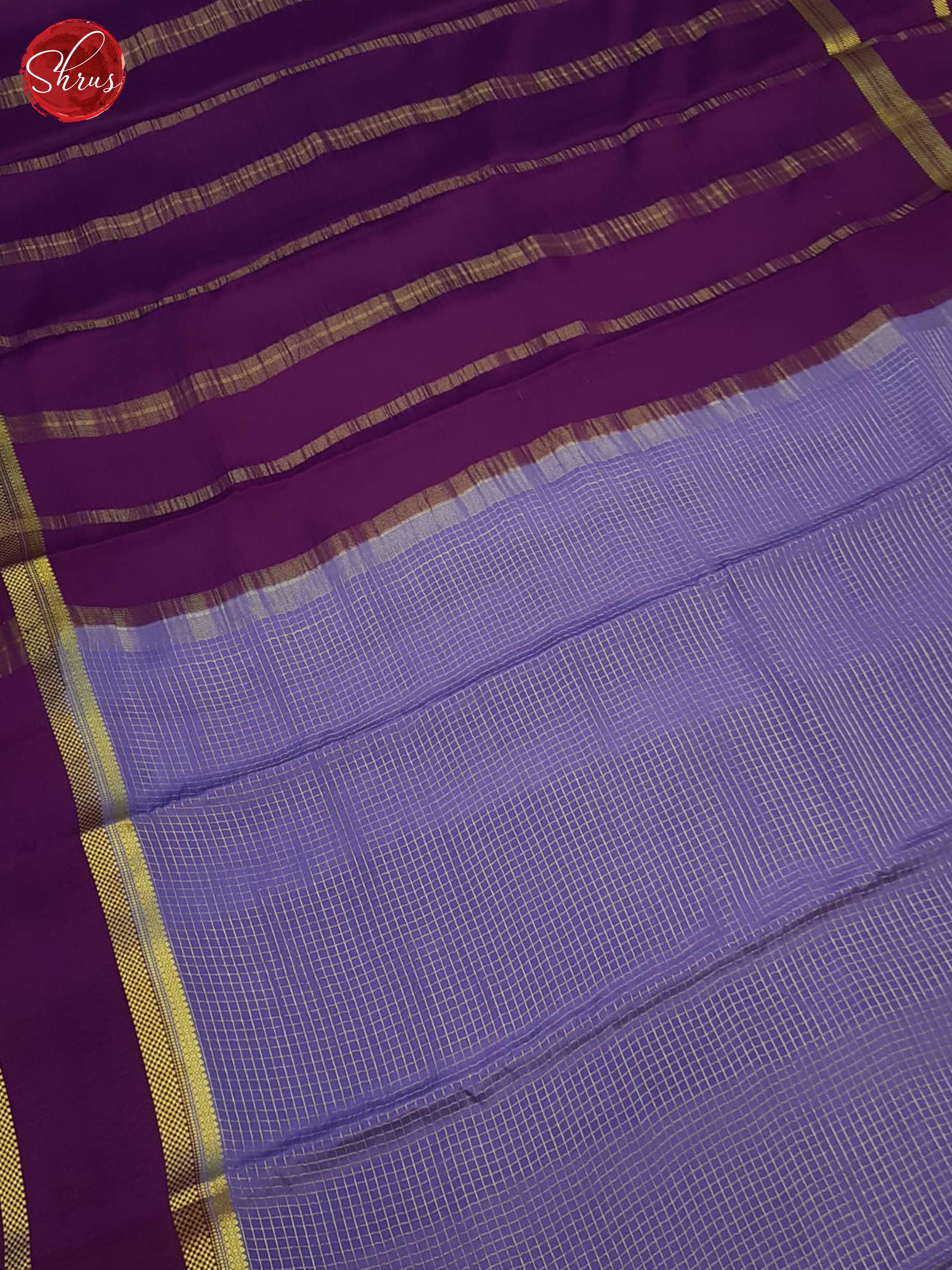 Lavender And Wine- Mysore Silk Saree - Shop on ShrusEternity.com