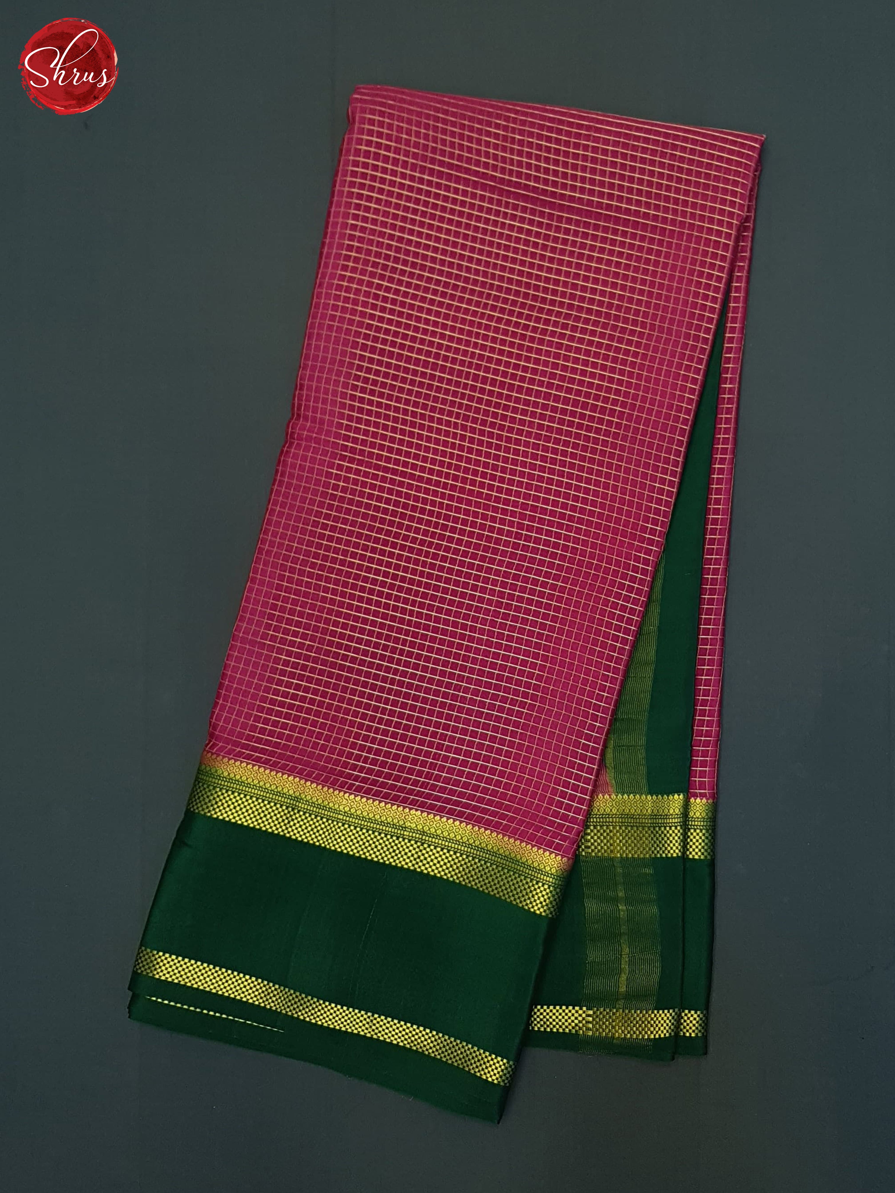 Pink And Green- Mysore Silk Saree - Shop on ShrusEternity.com
