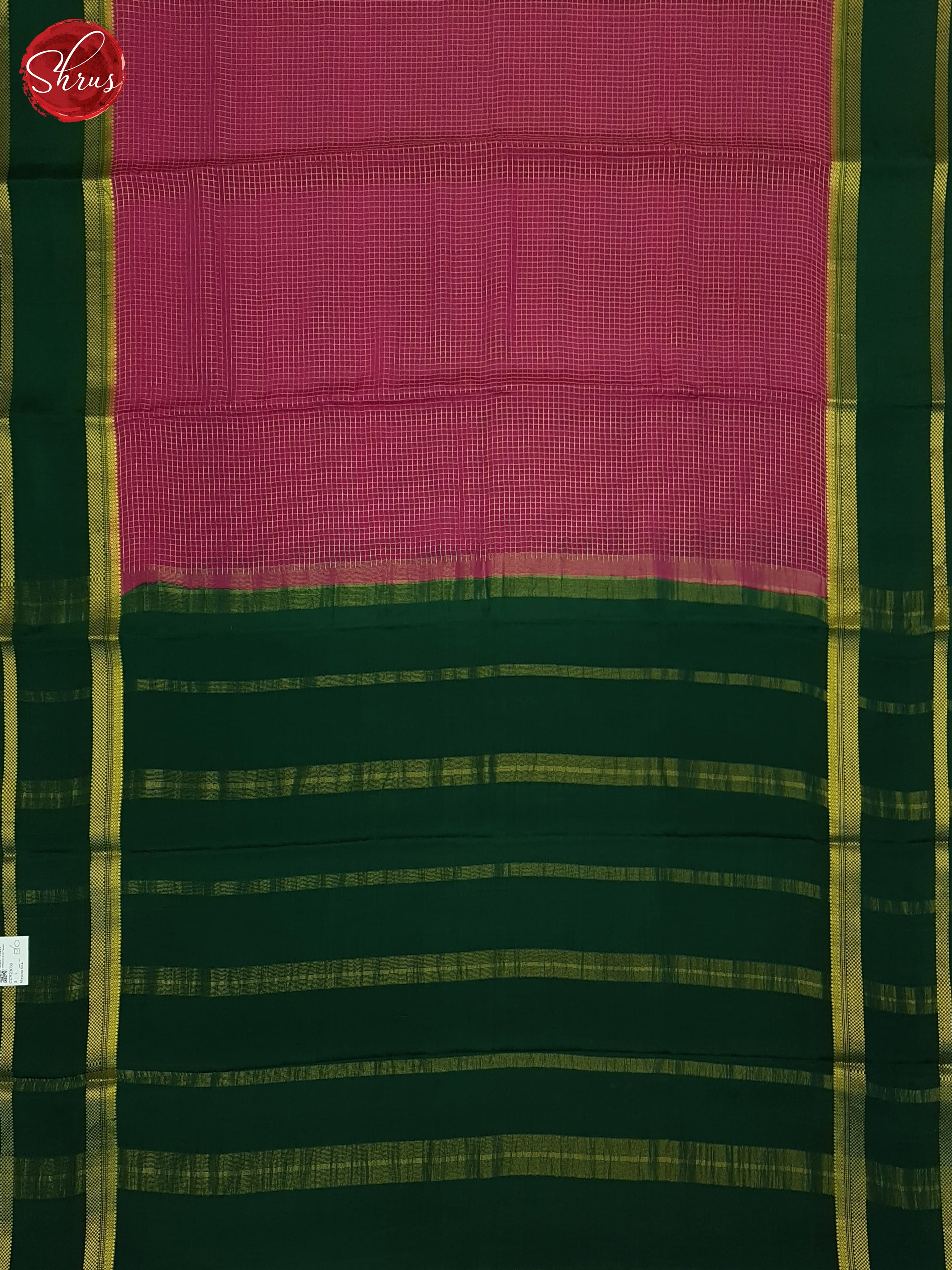 Pink And Green- Mysore Silk Saree - Shop on ShrusEternity.com