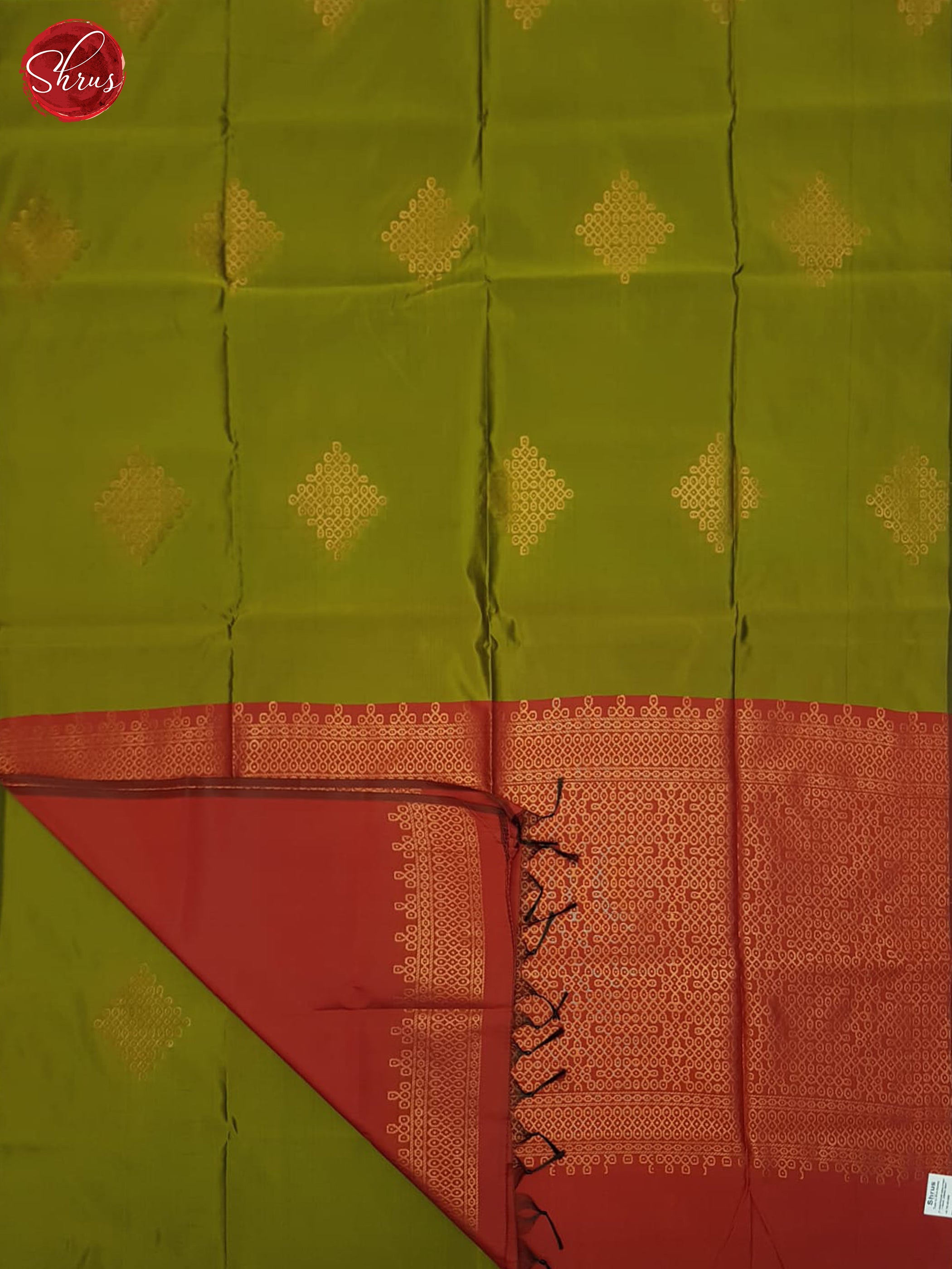 Green & Red - Semi Soft silk Saree - Shop on ShrusEternity.com