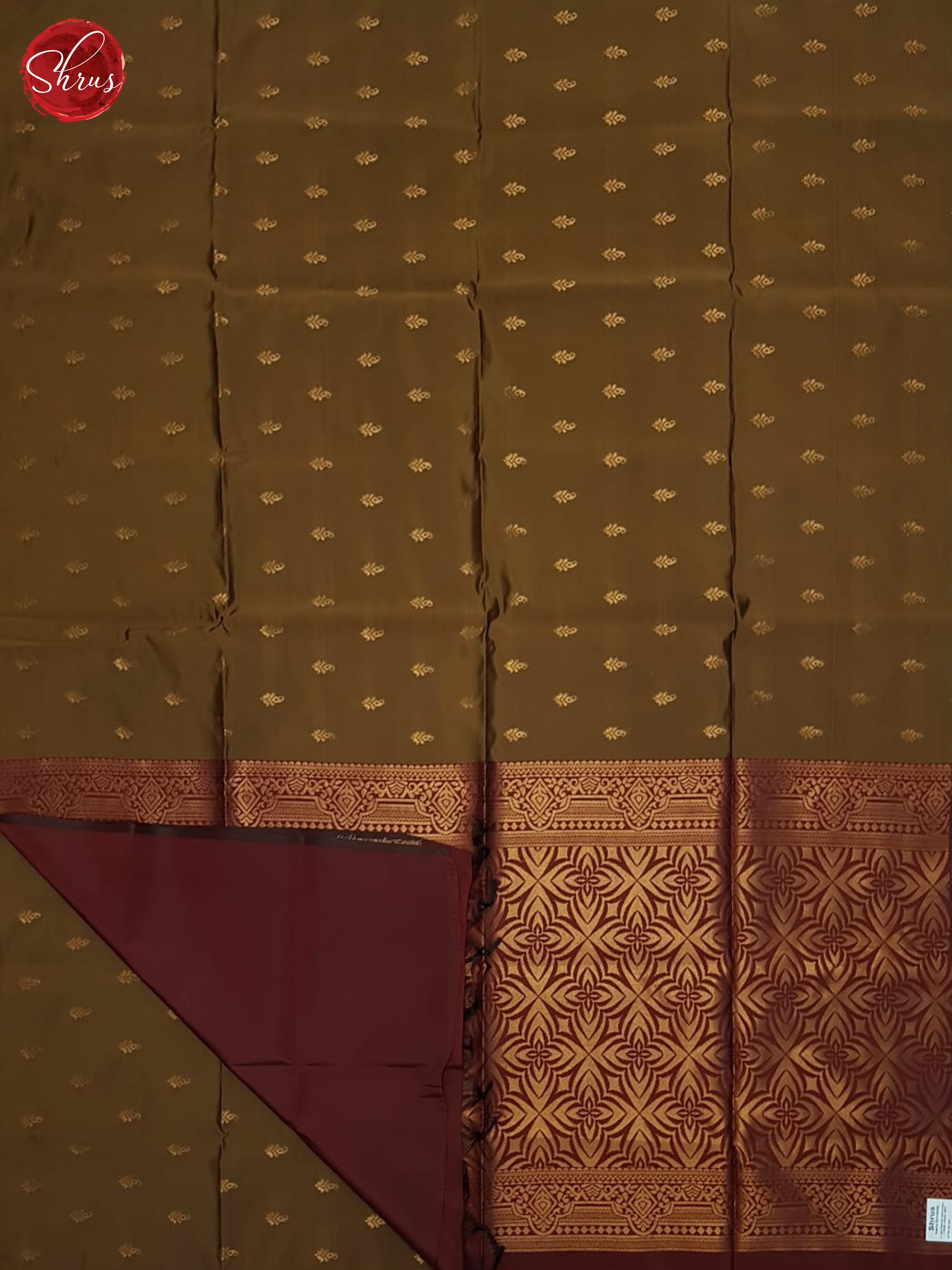 Brown & Maroon - Semi Softsilk Saree - Shop on ShrusEternity.com