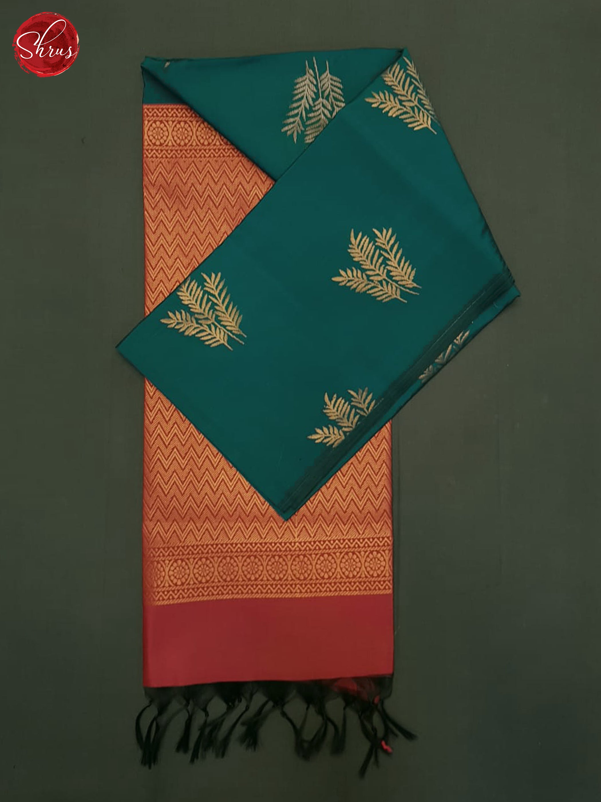 Peacock Green & Pink - Semi Softsilk Saree - Shop on ShrusEternity.com