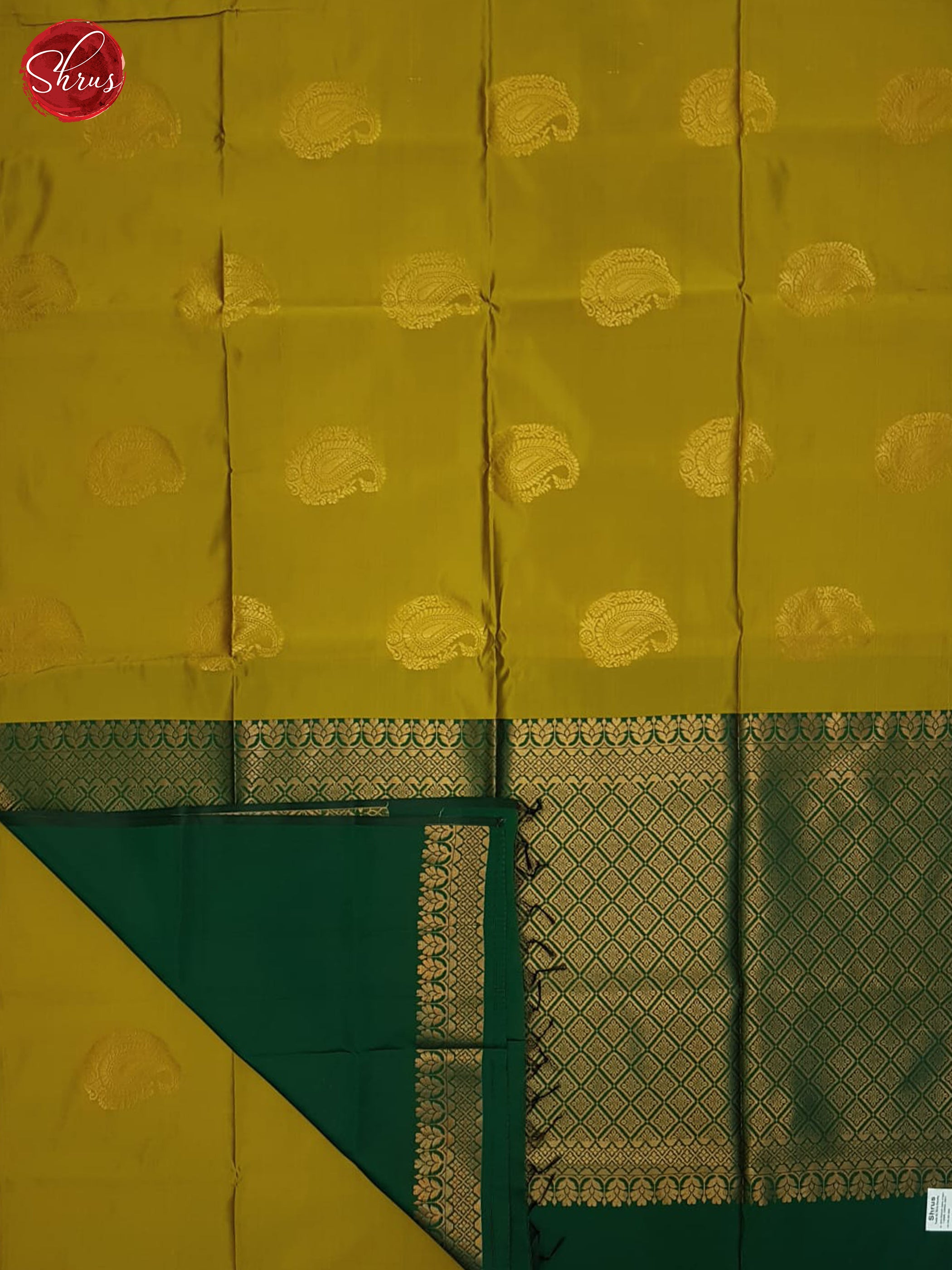 Mustard & Green- Semi Softsilk Saree - Shop on ShrusEternity.com