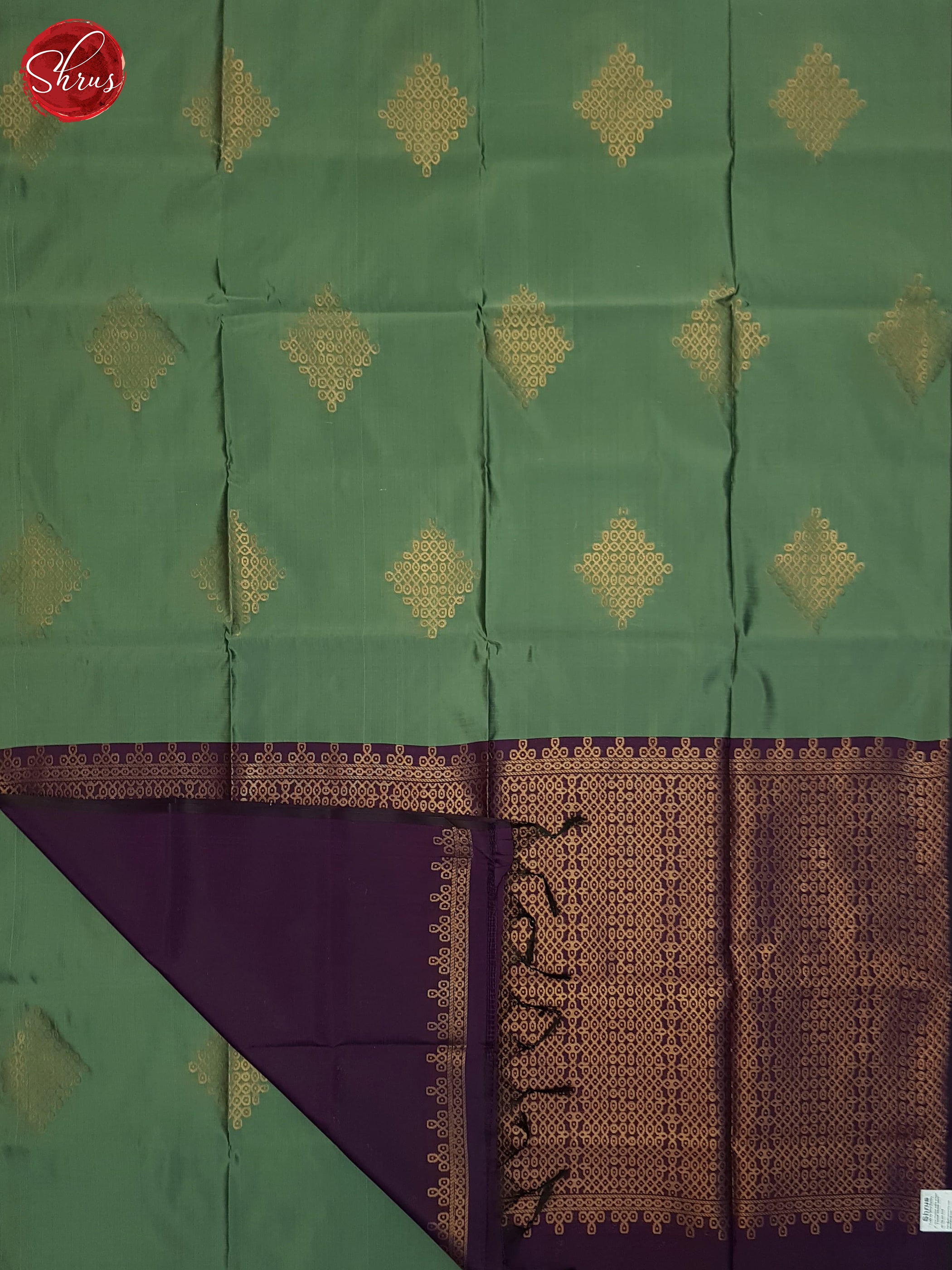 Green & Purple - Semi Softsilk Saree - Shop on ShrusEternity.com